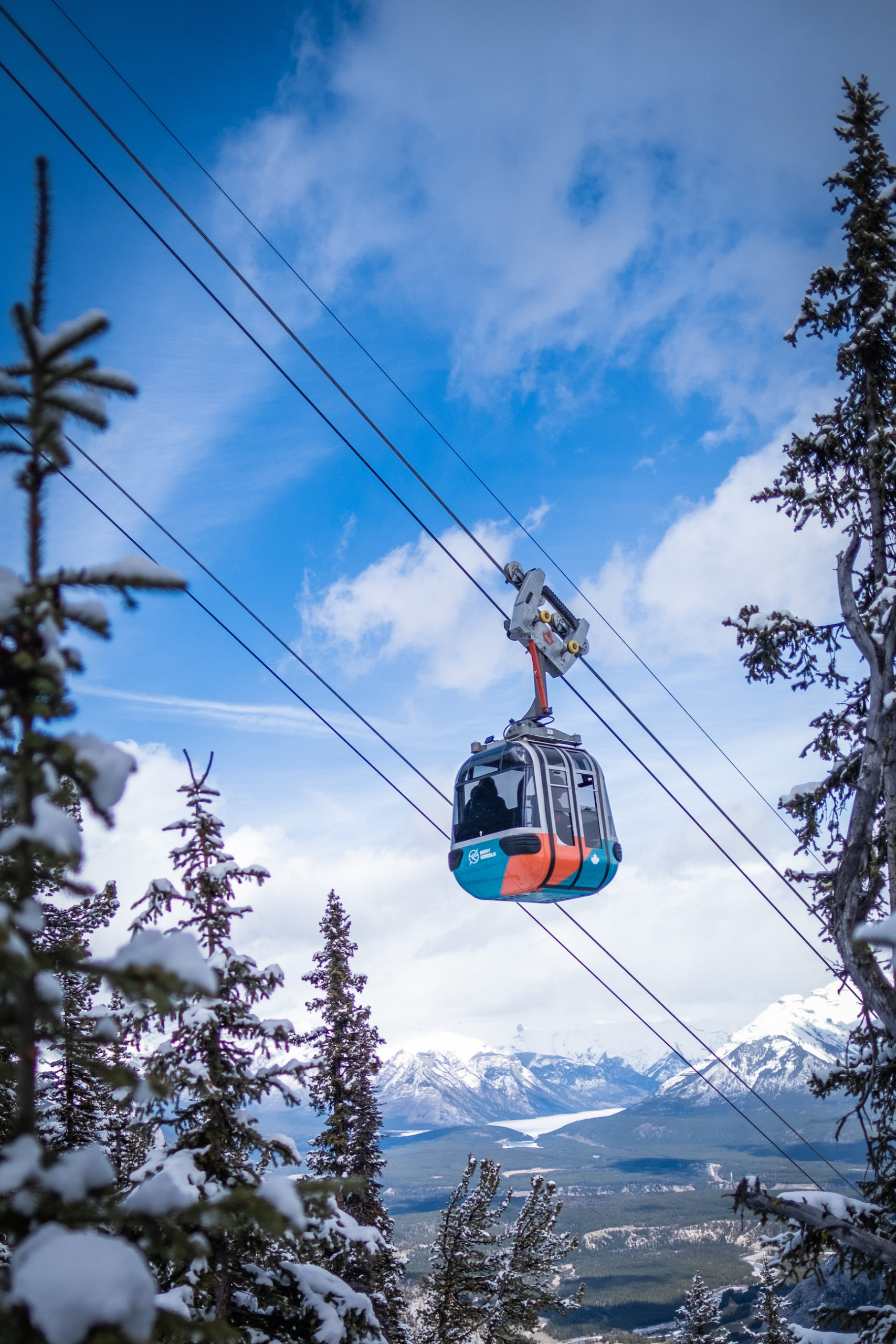 Banff Gondola Ascent in the winter