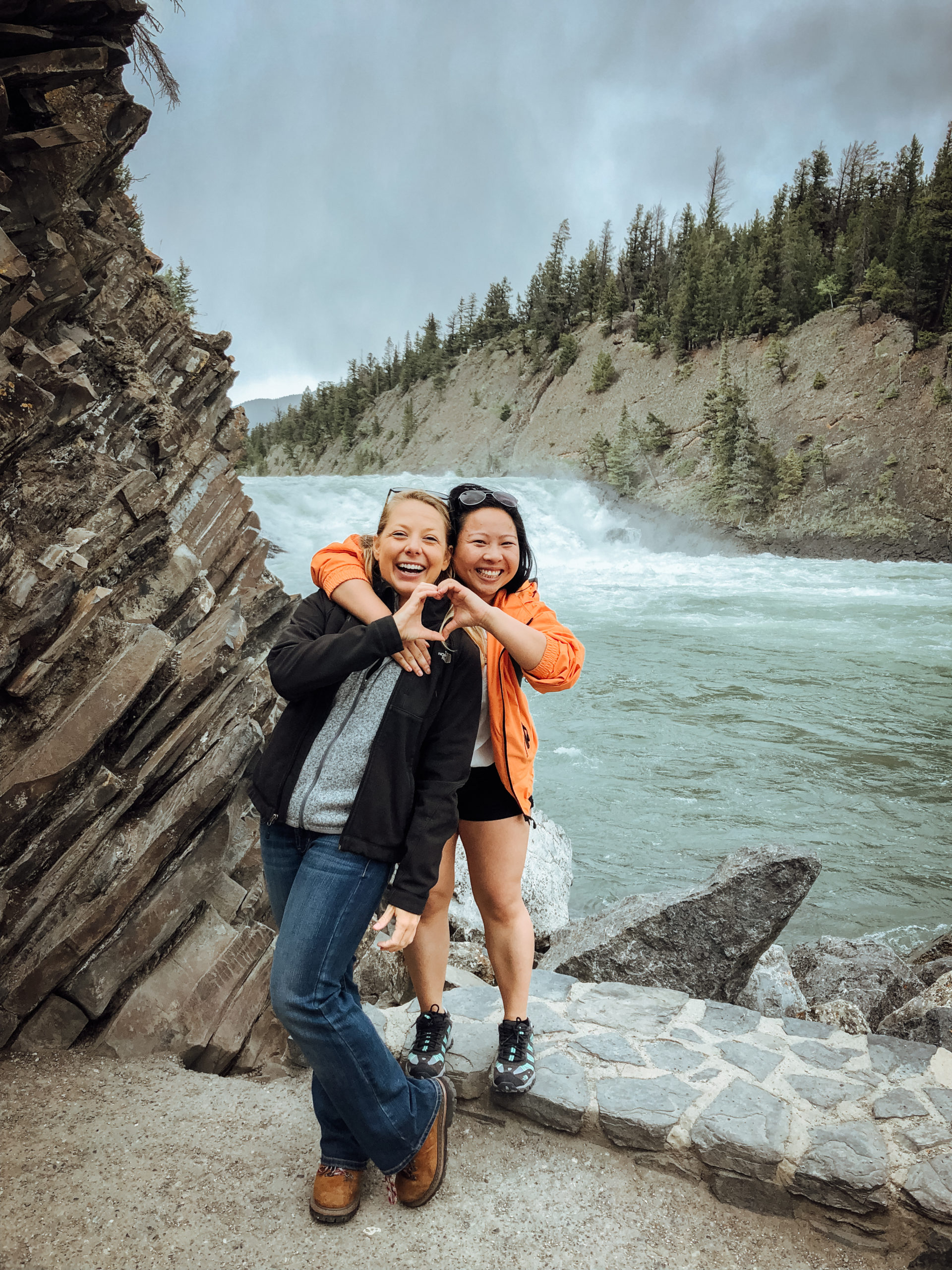 Bow Falls in the summer