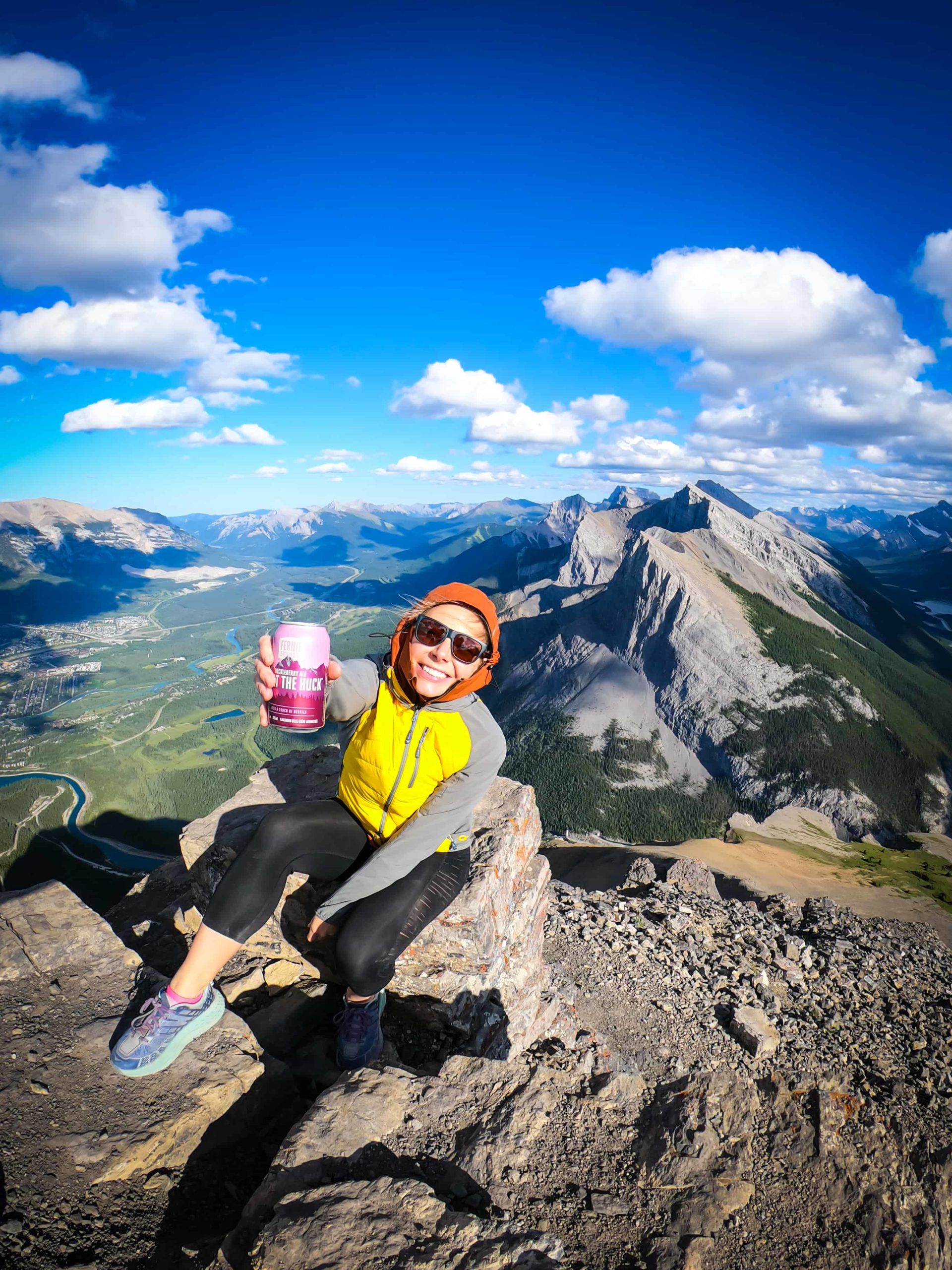 Natasha Sits On The Summit Of The East End Of Rundle