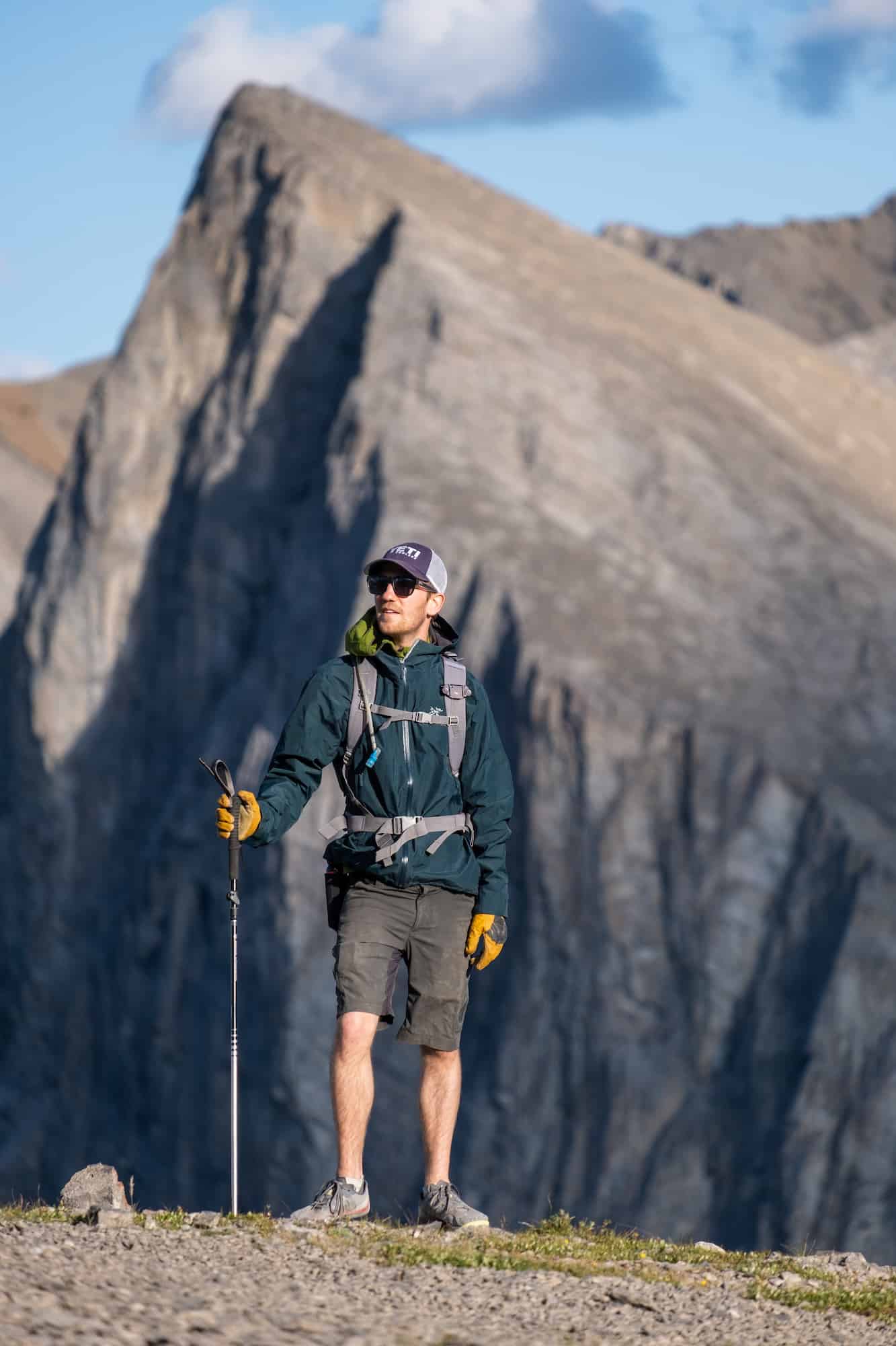 Hiking EEOR with Ha Ling Peak in the Background