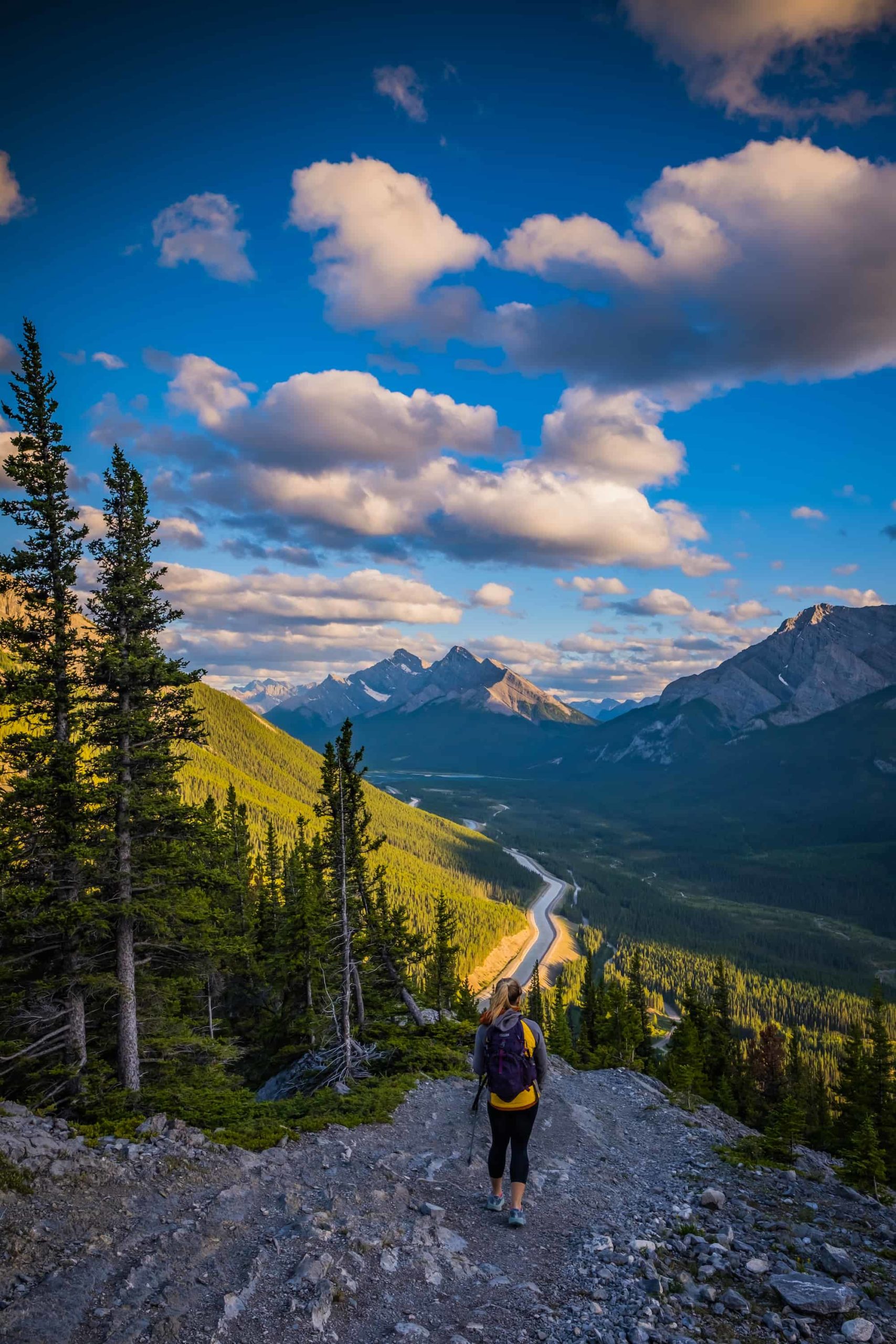 Hiking down from EEOR before sunset