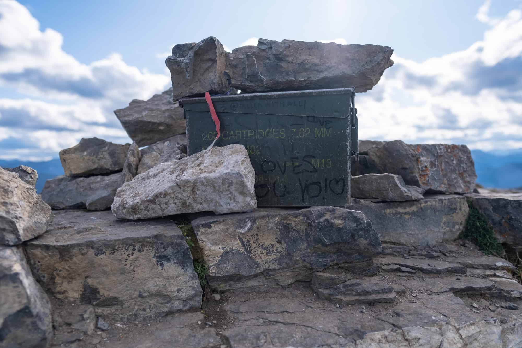 Sign the summit register