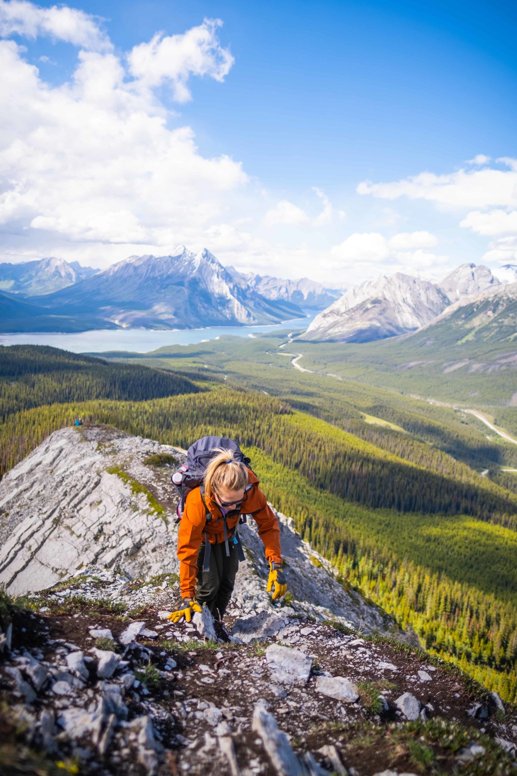 Natasha Ascending The Short Tent Ridge Scramble Section