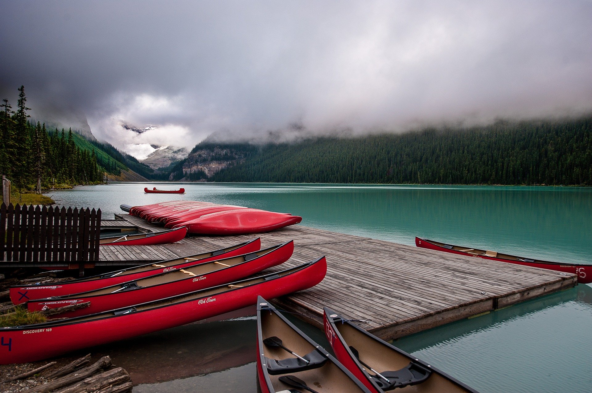 Canoeing on Lake Louise