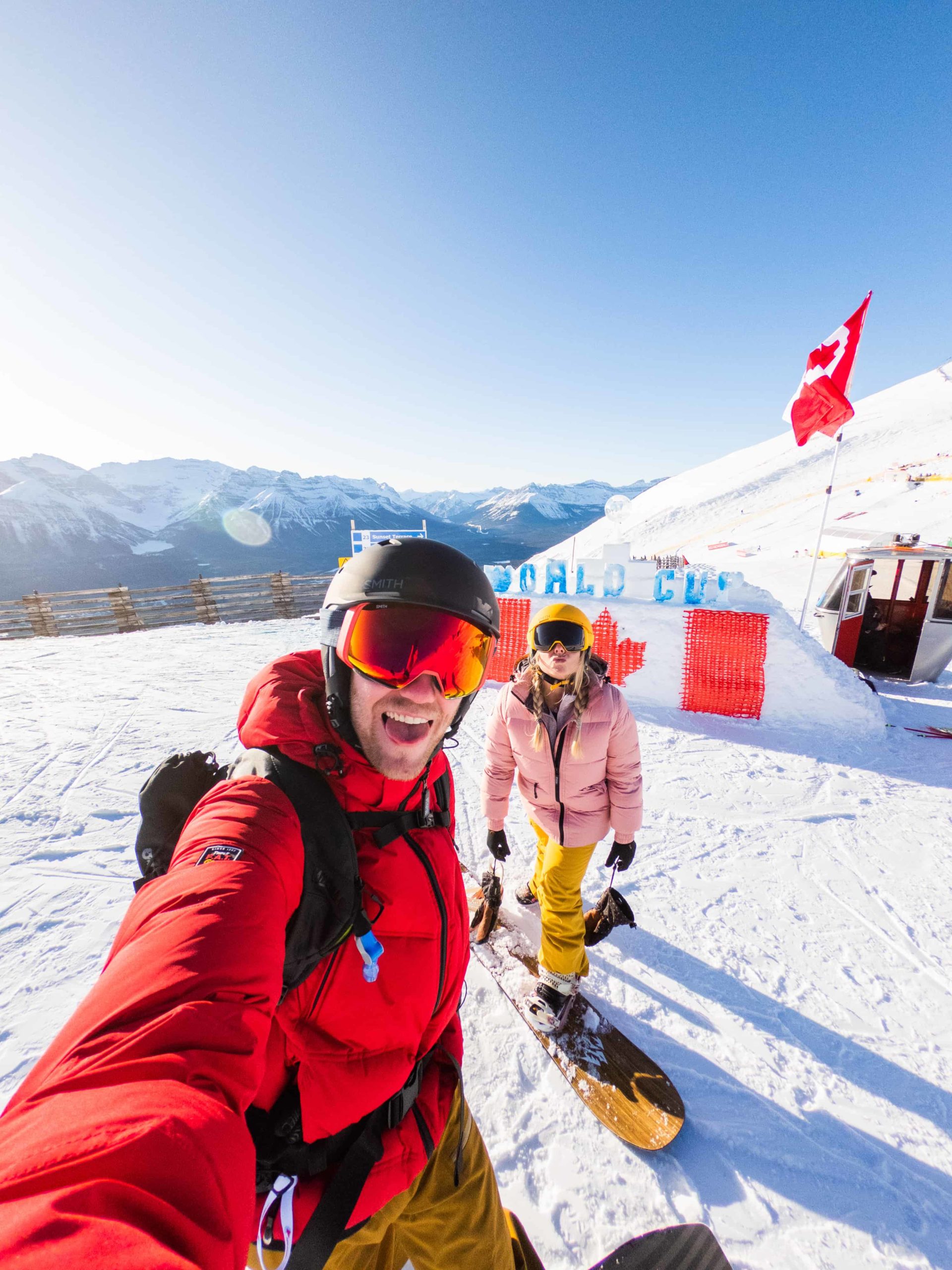 Cameron And Natasha On Top Of The World Chair At Lake Louise Ski Resort