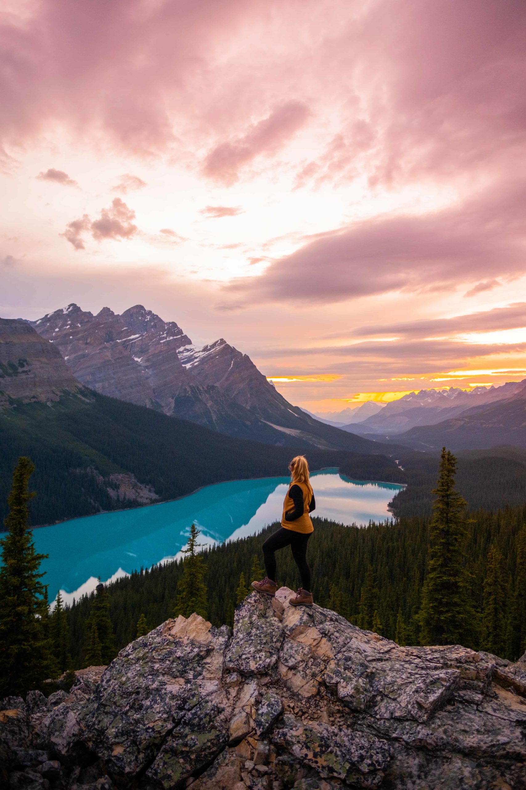 Peyto Lake at sunset