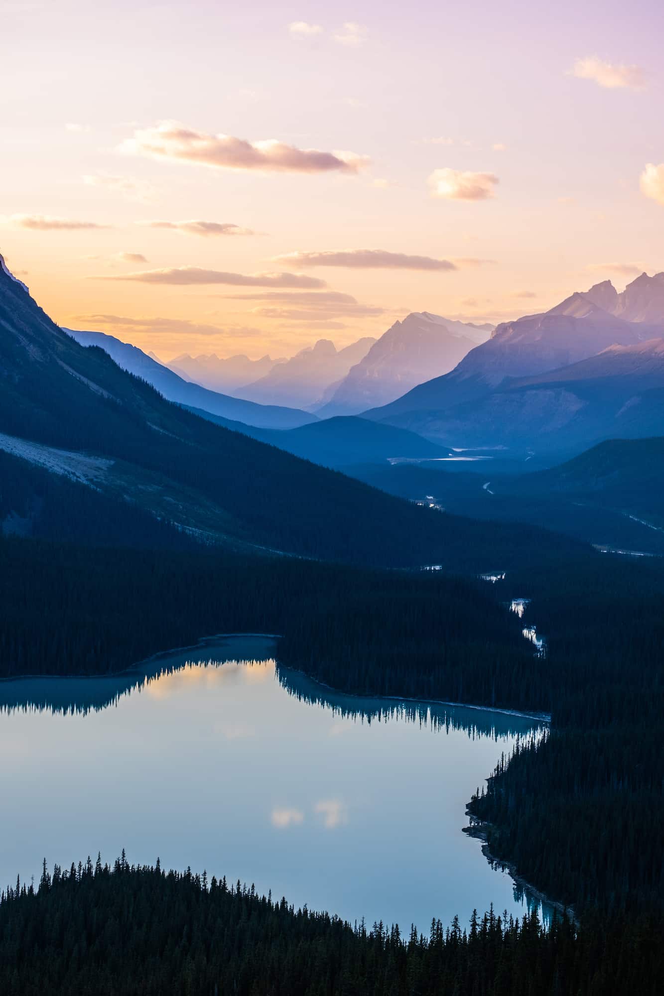 Sunset on Peyto Lake