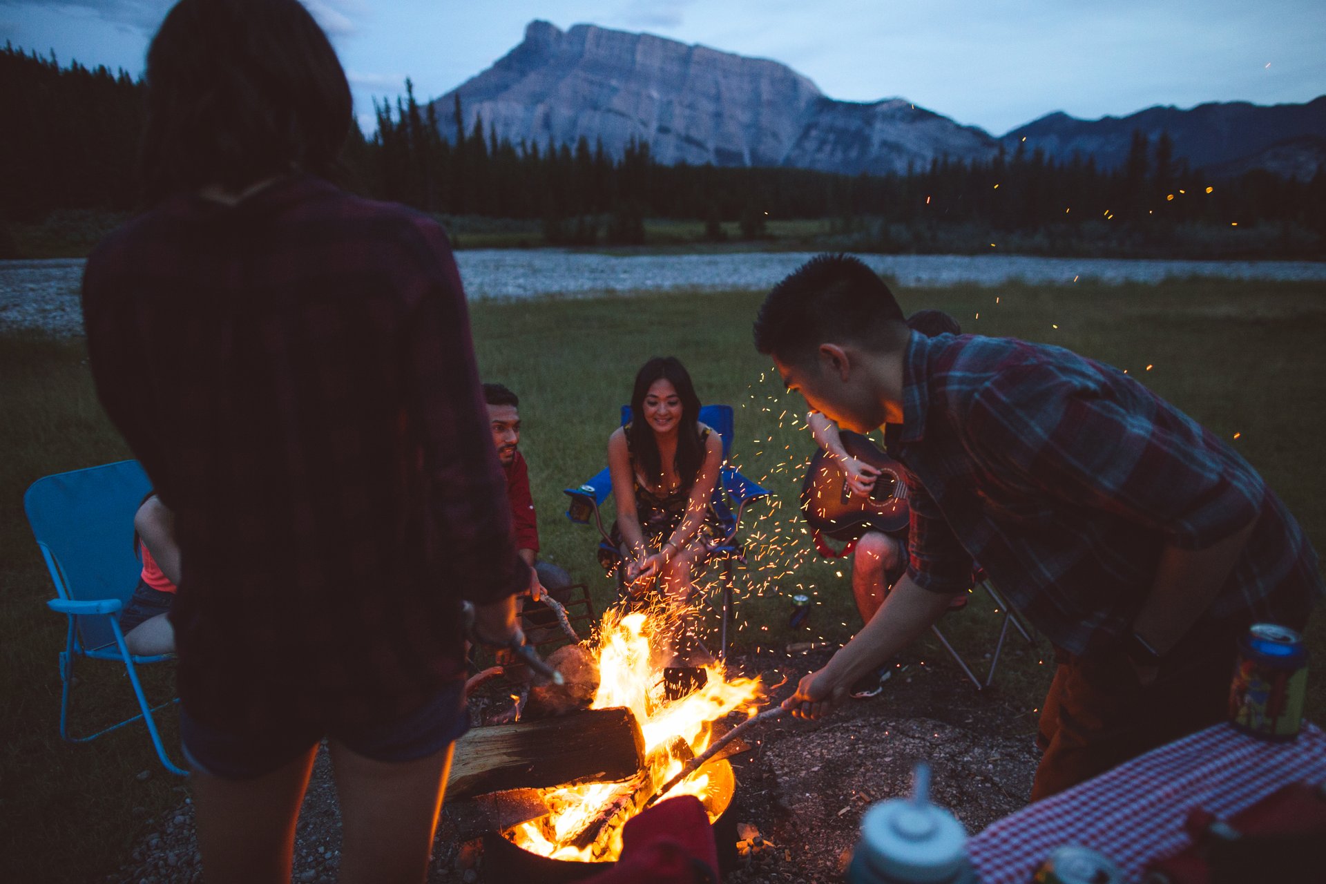 Camping Along The Canal at Two Jack Lake Campgroudn