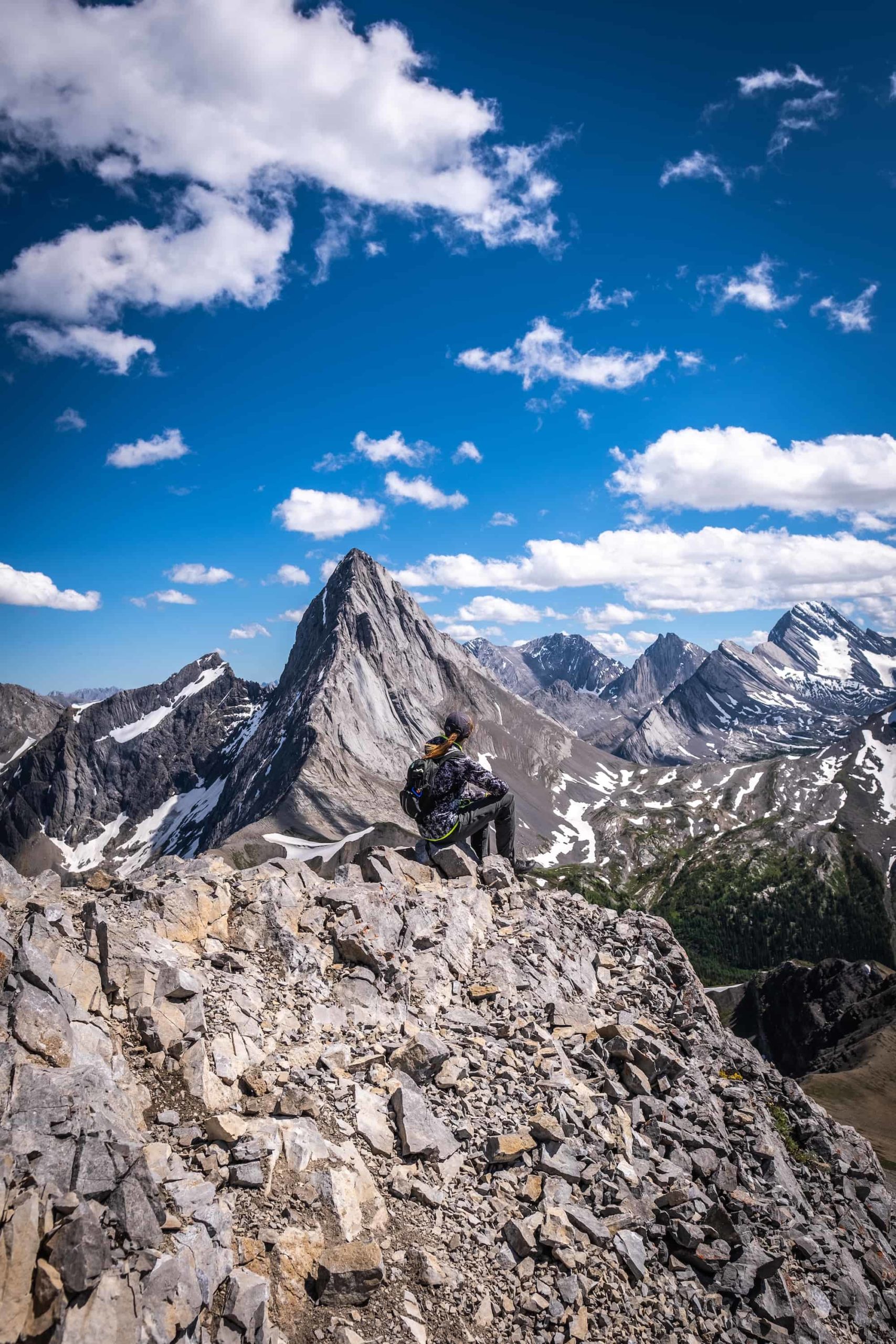 Sitting on Smutwood Peak Hike Summit