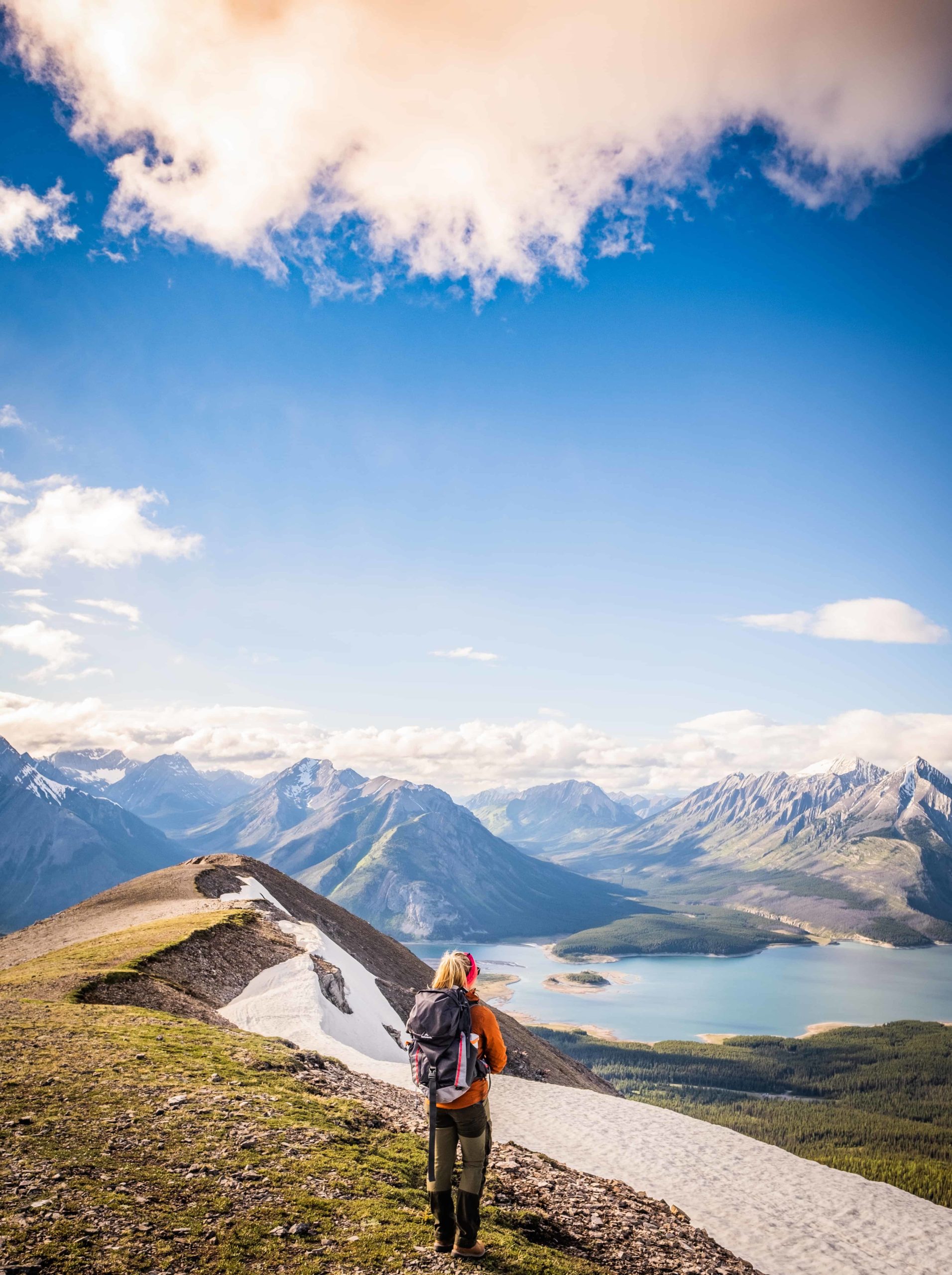 Natasha on tent ridge enjoying view