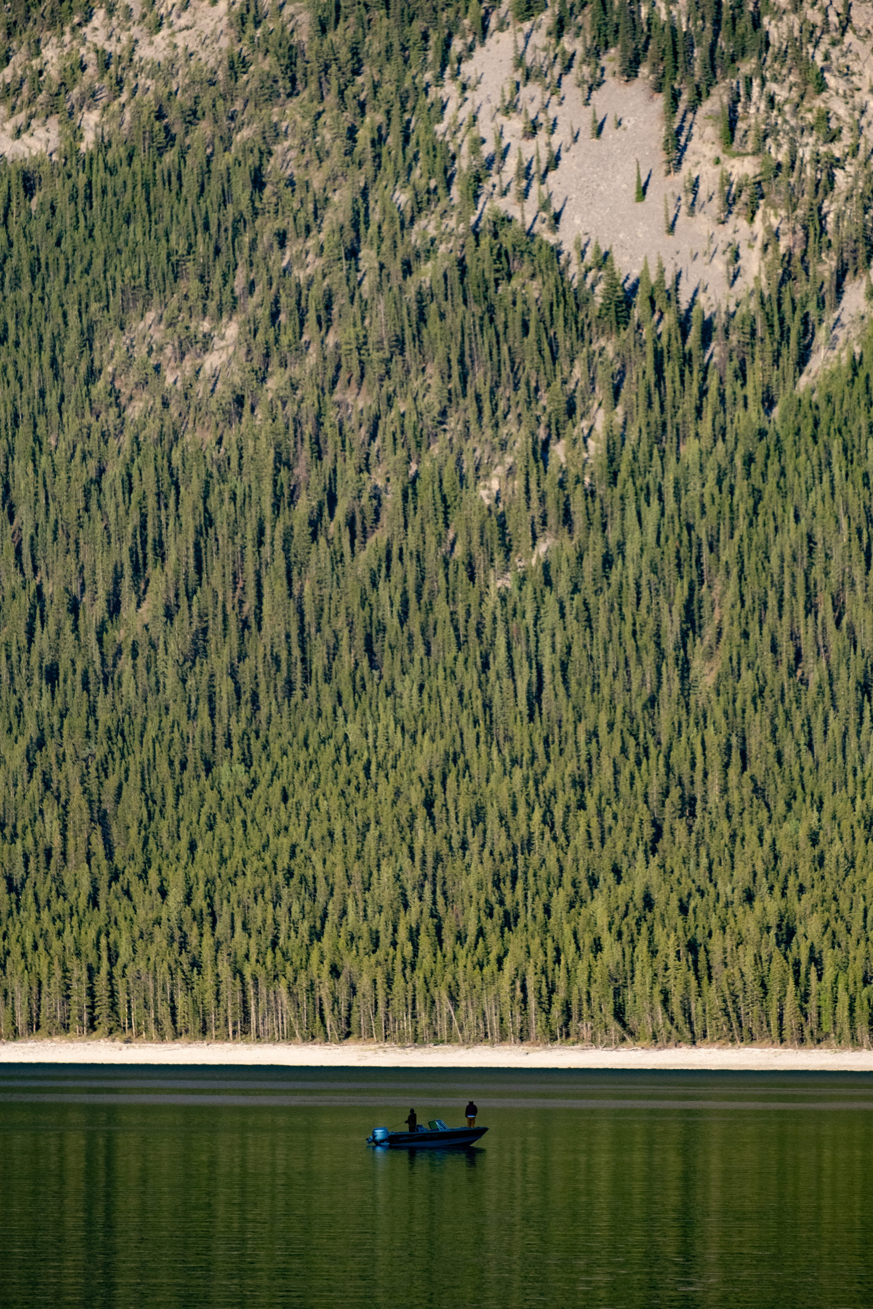 Fishing at Lake Minnewanka