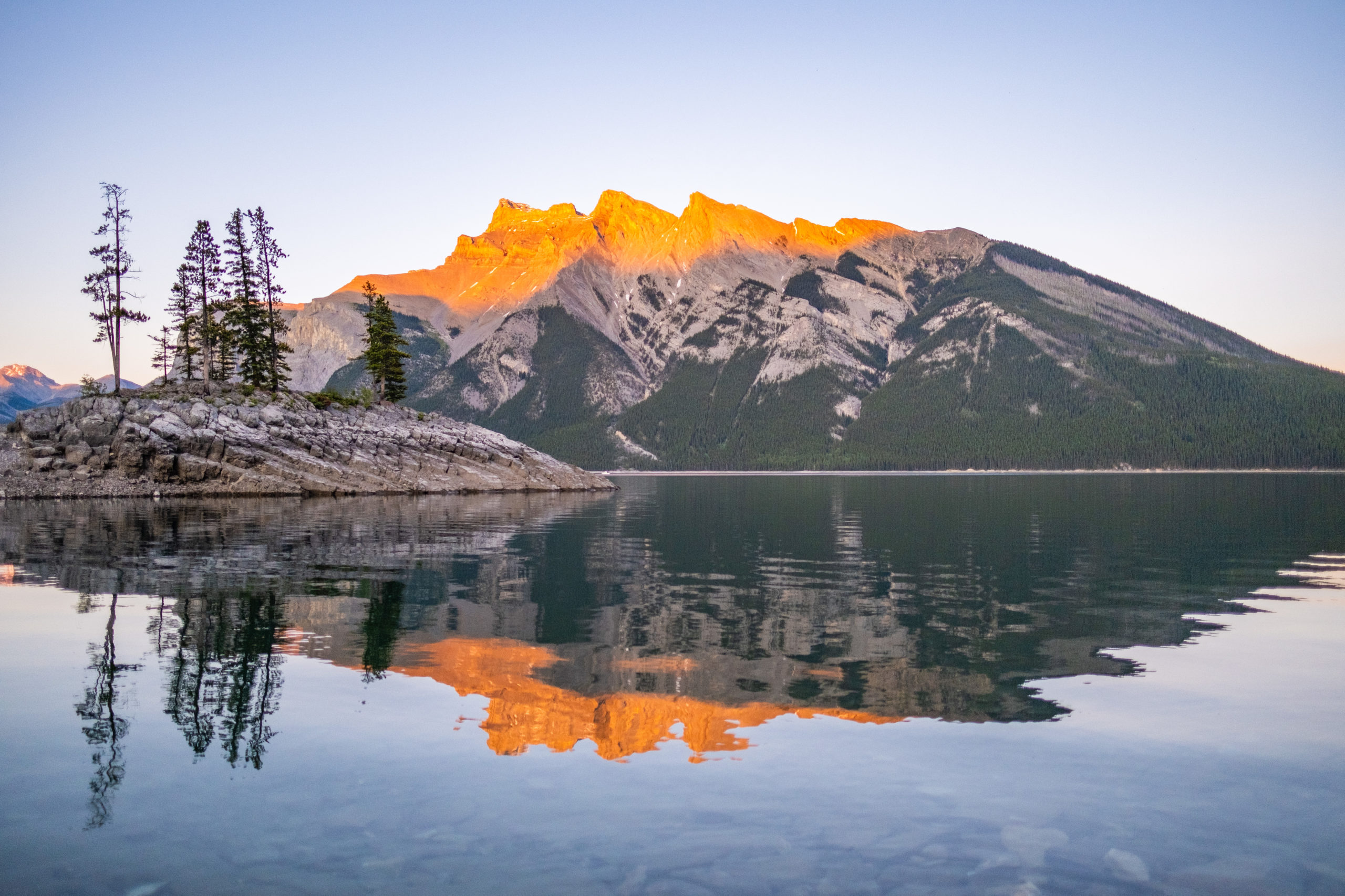 Lake Minnewanka at sunset