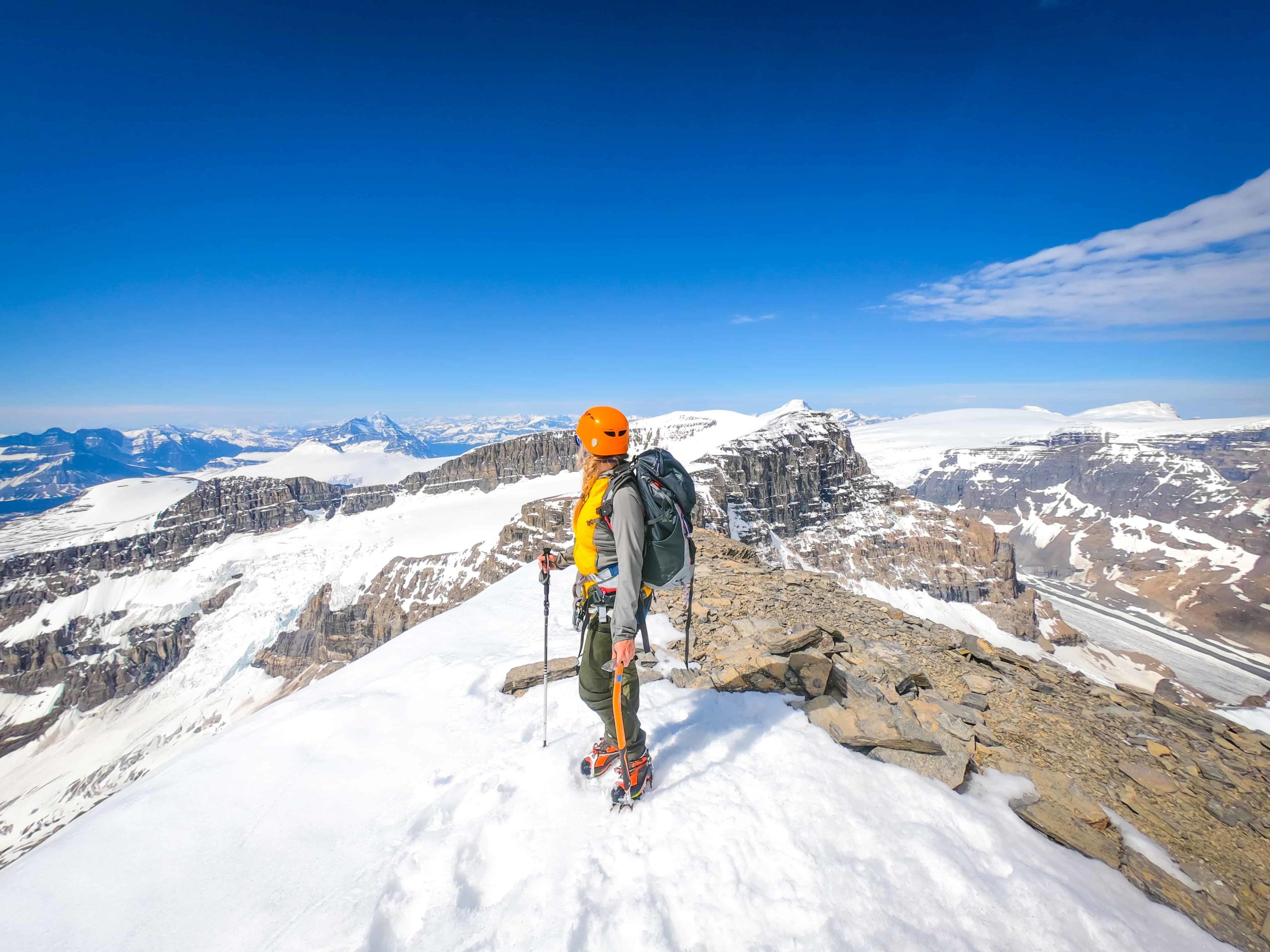 Natasha on Summit Of Mount Athabasca