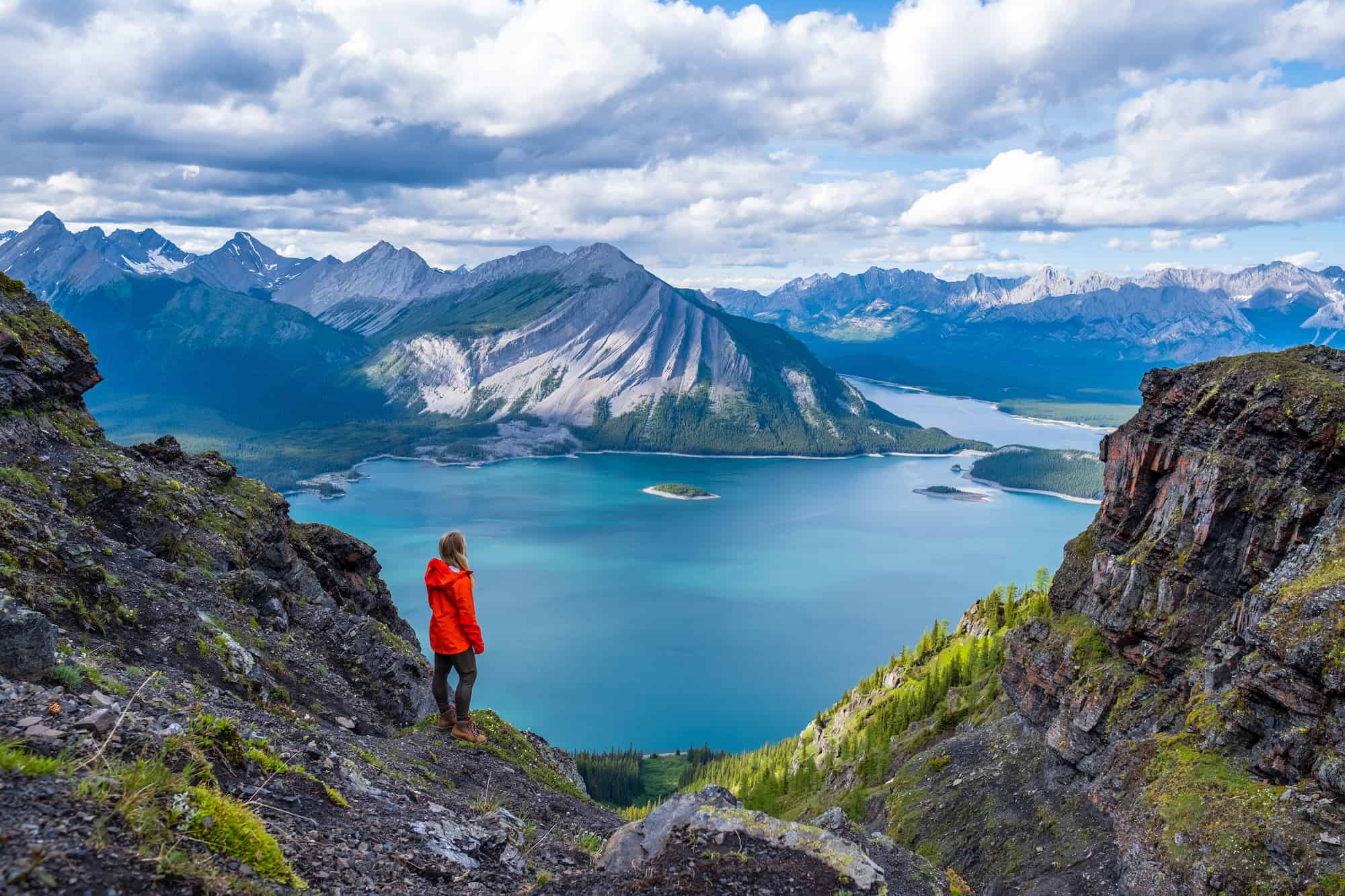 The view over Kananaskis lakes from Sarrail Ridge