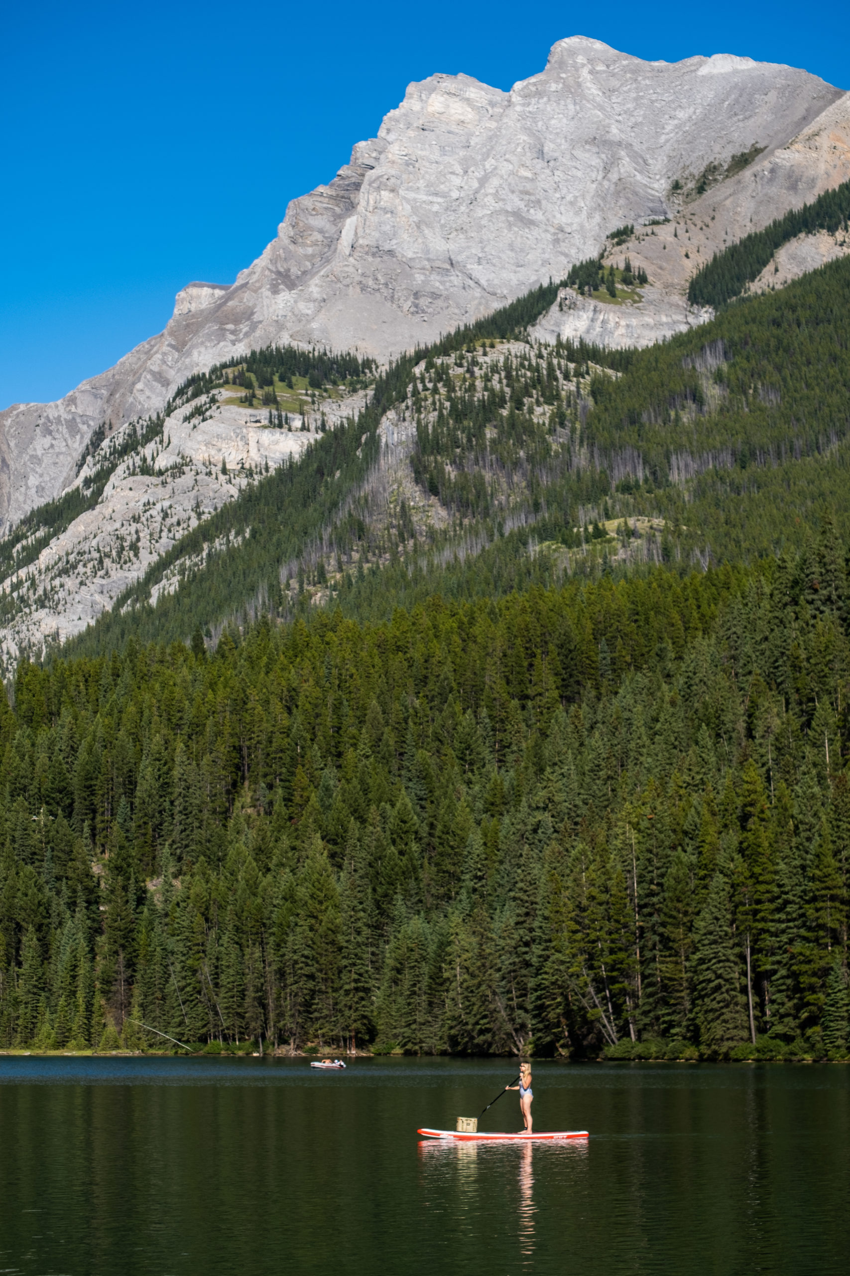 Paddleboarding on Two Jack Lake