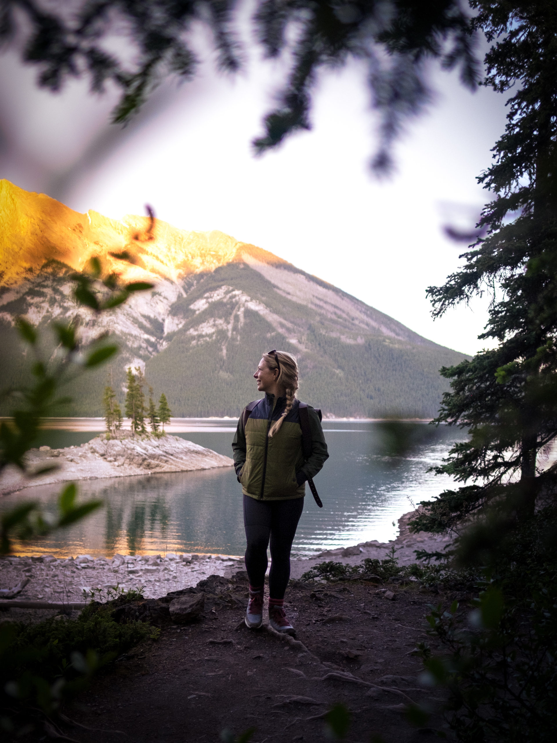 Natasha Along Lake Minnewanka