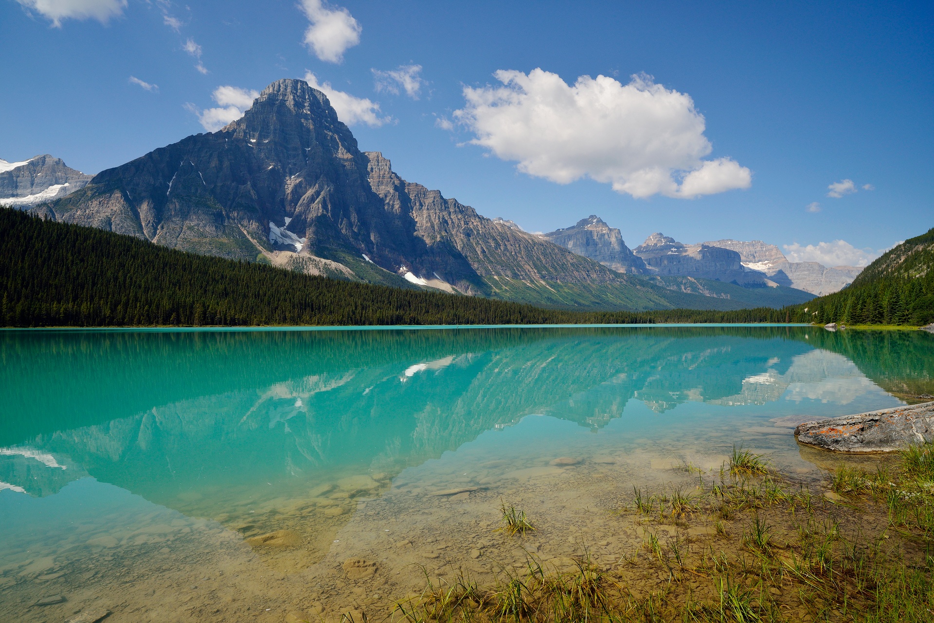 Waterfowl Lake In The Summer