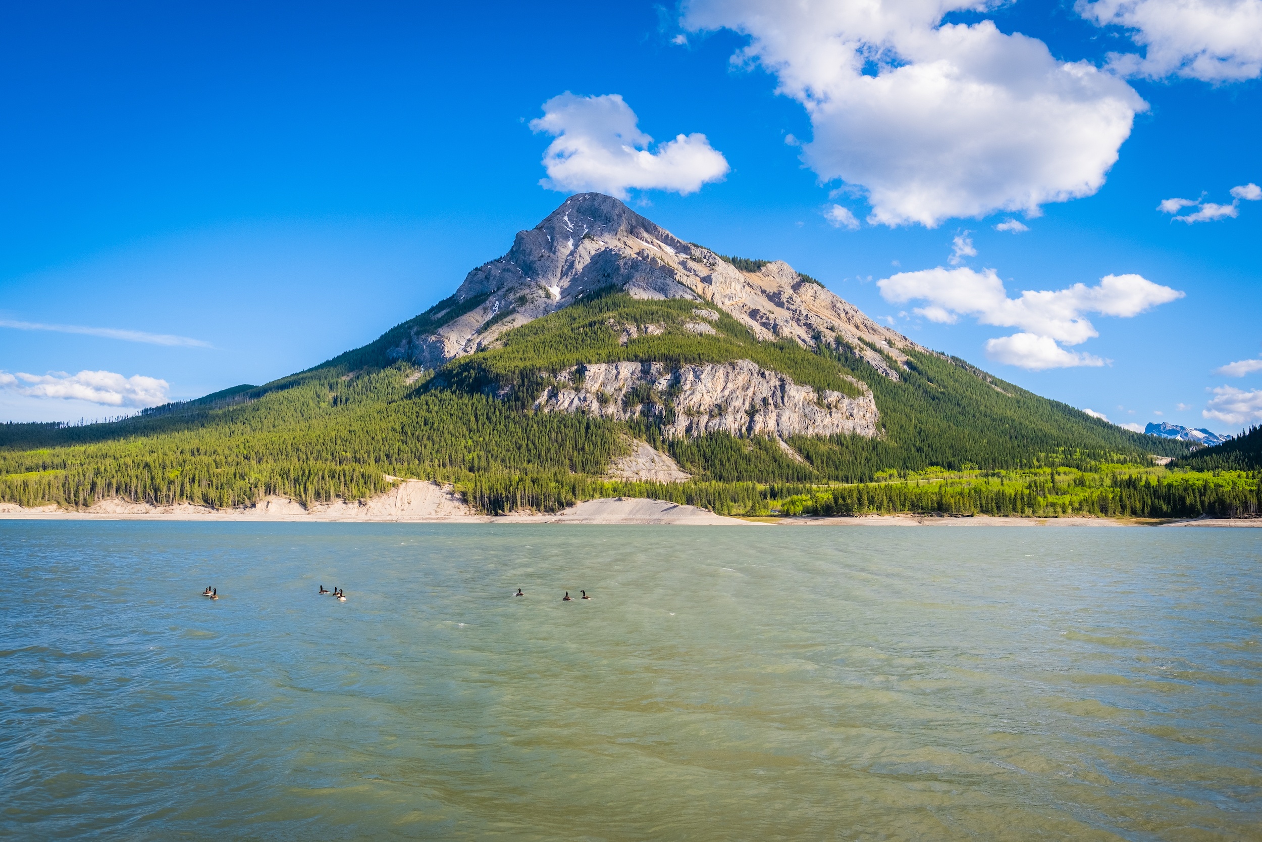 Barrier Lake With Mount Baldy Behind