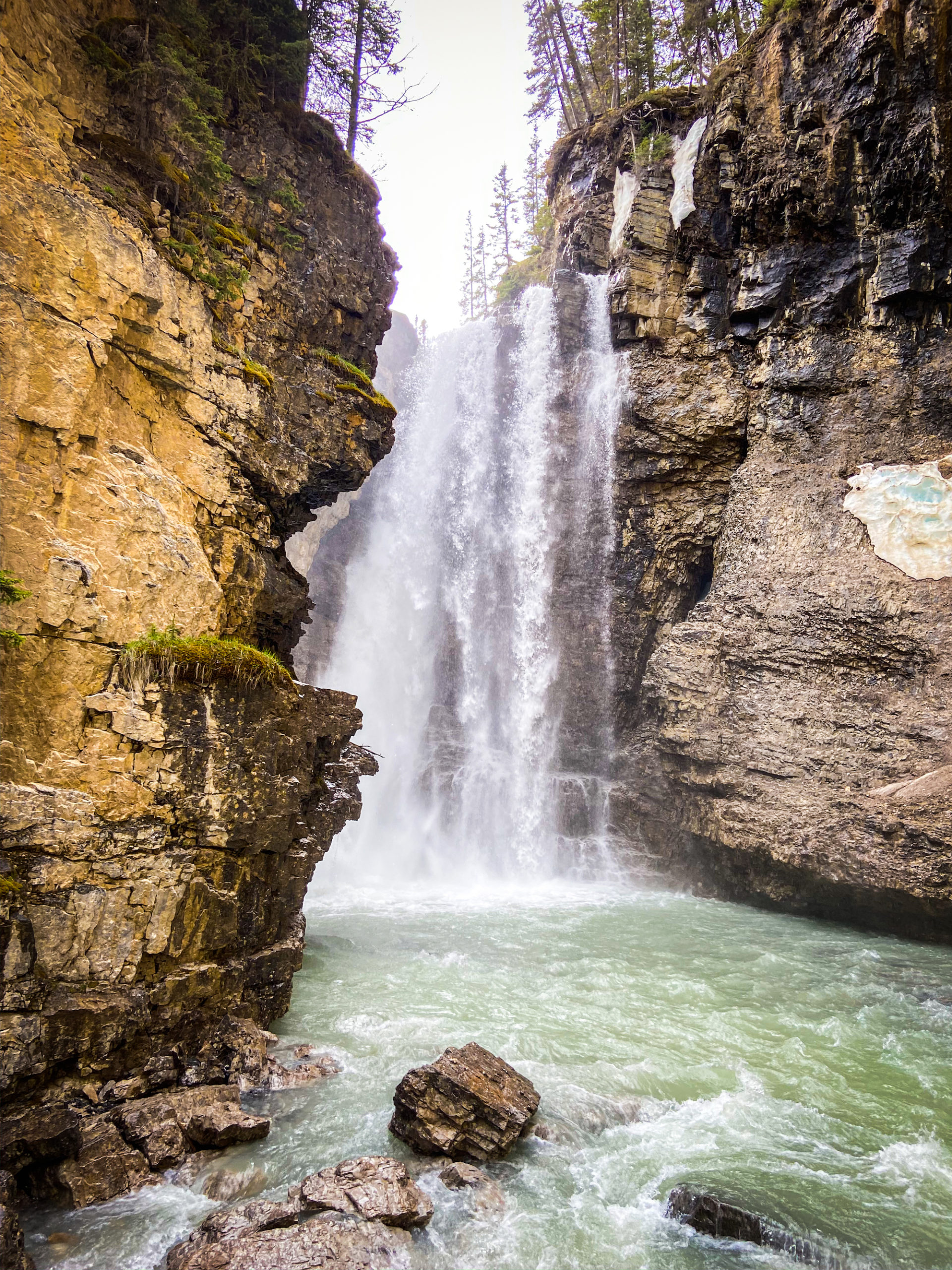 The Upper Falls Of Johnston Canyon