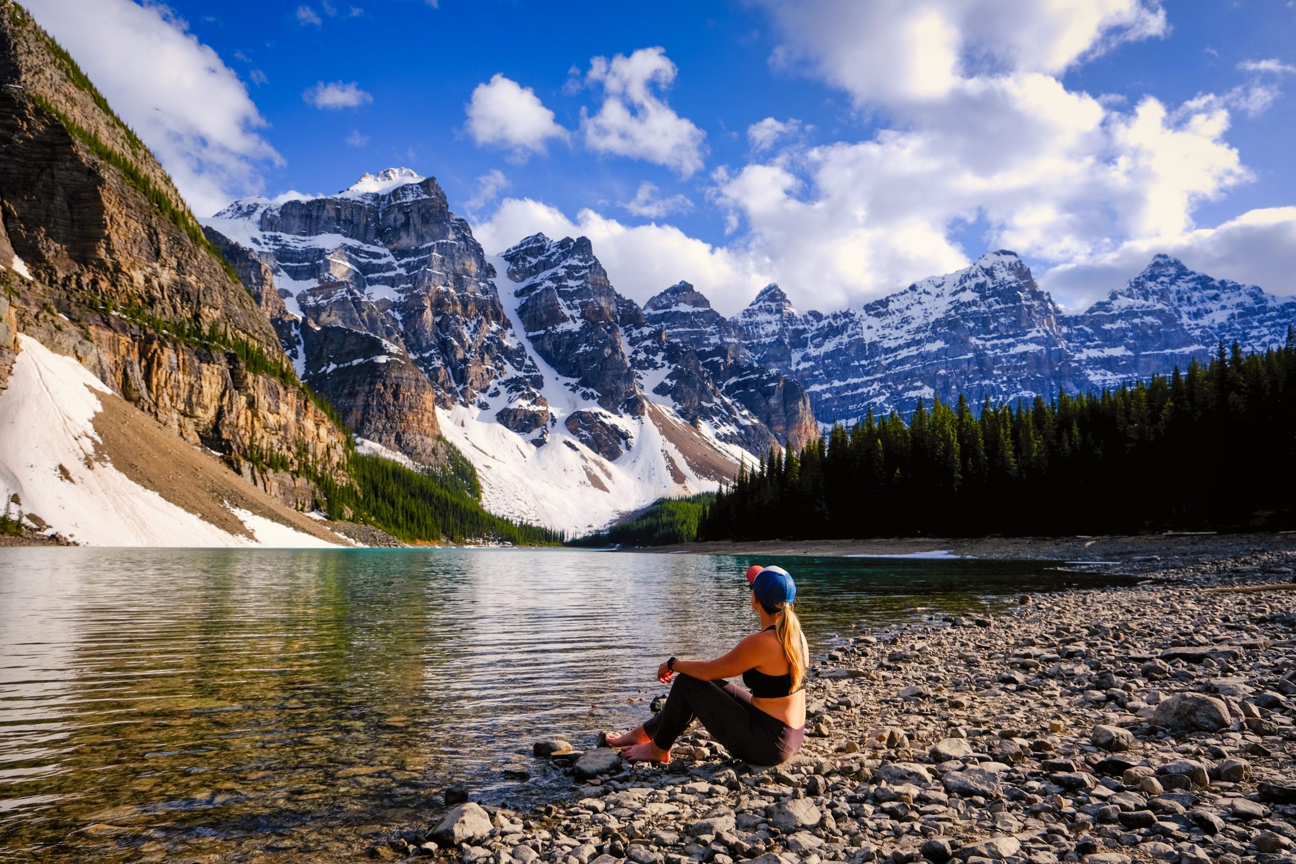 Hanging out at the Moraine Lake Shoreline