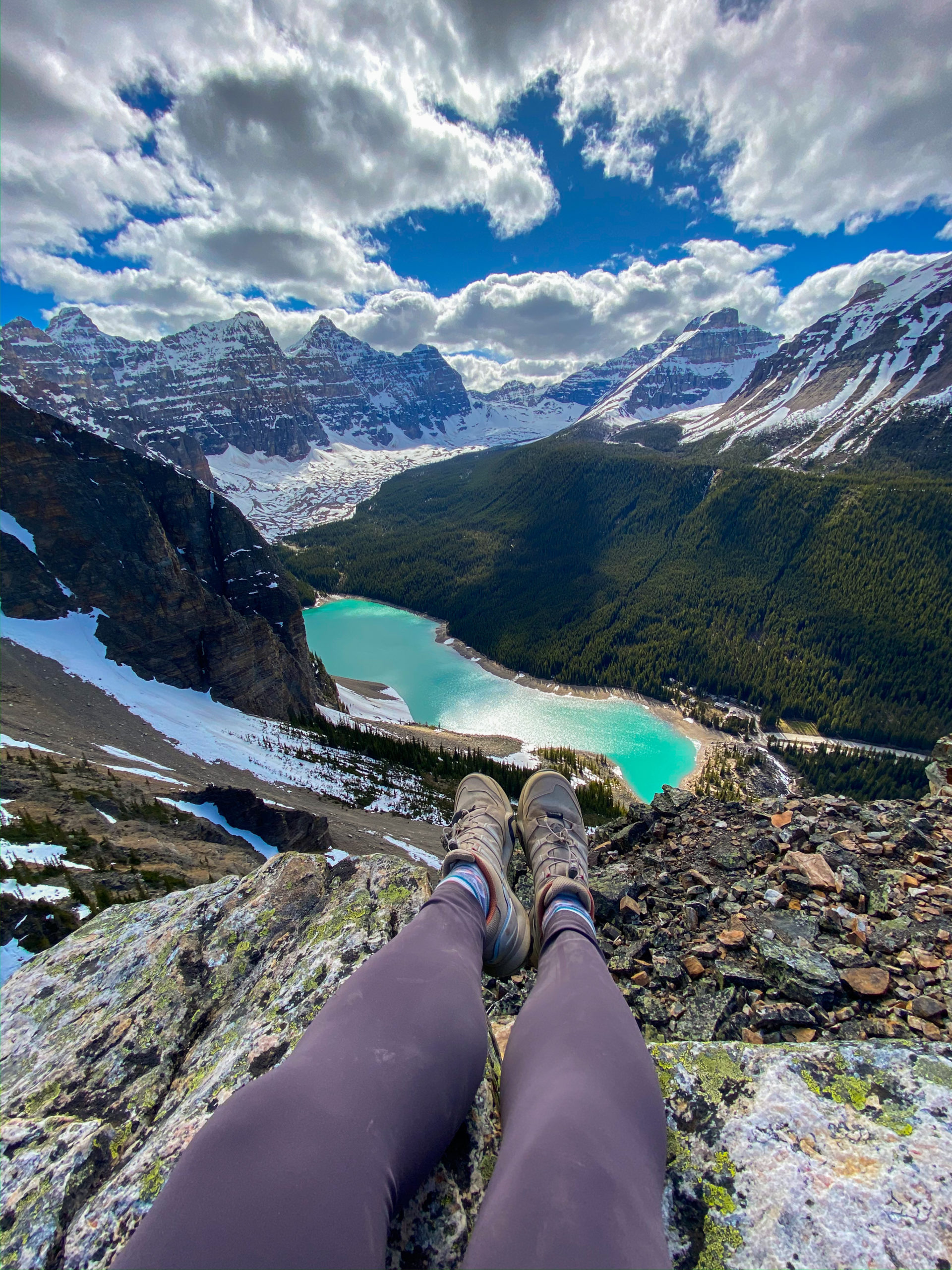 View of Moraine Lake from Tower of Babel