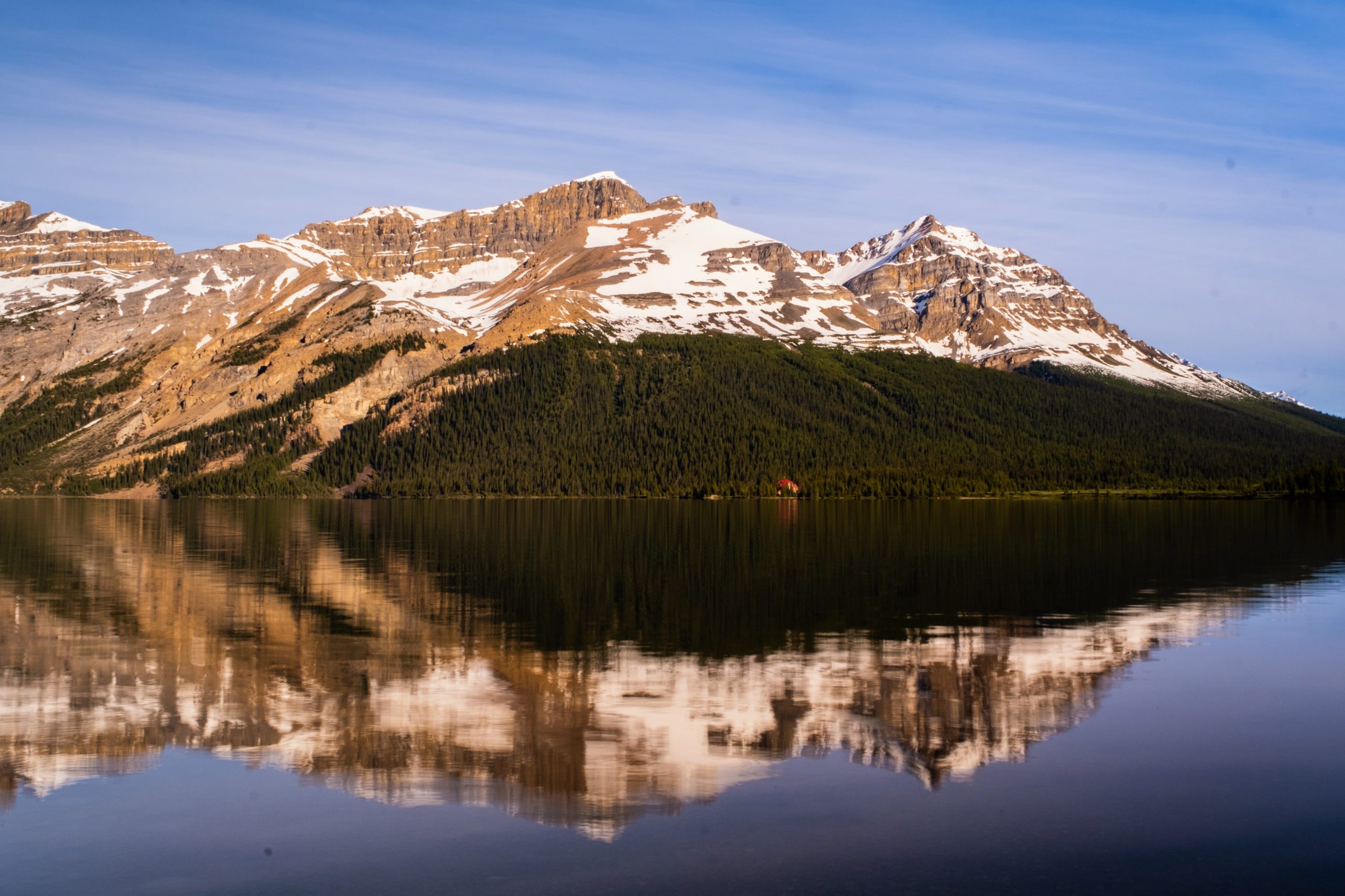 Bow Lake in the early morning light