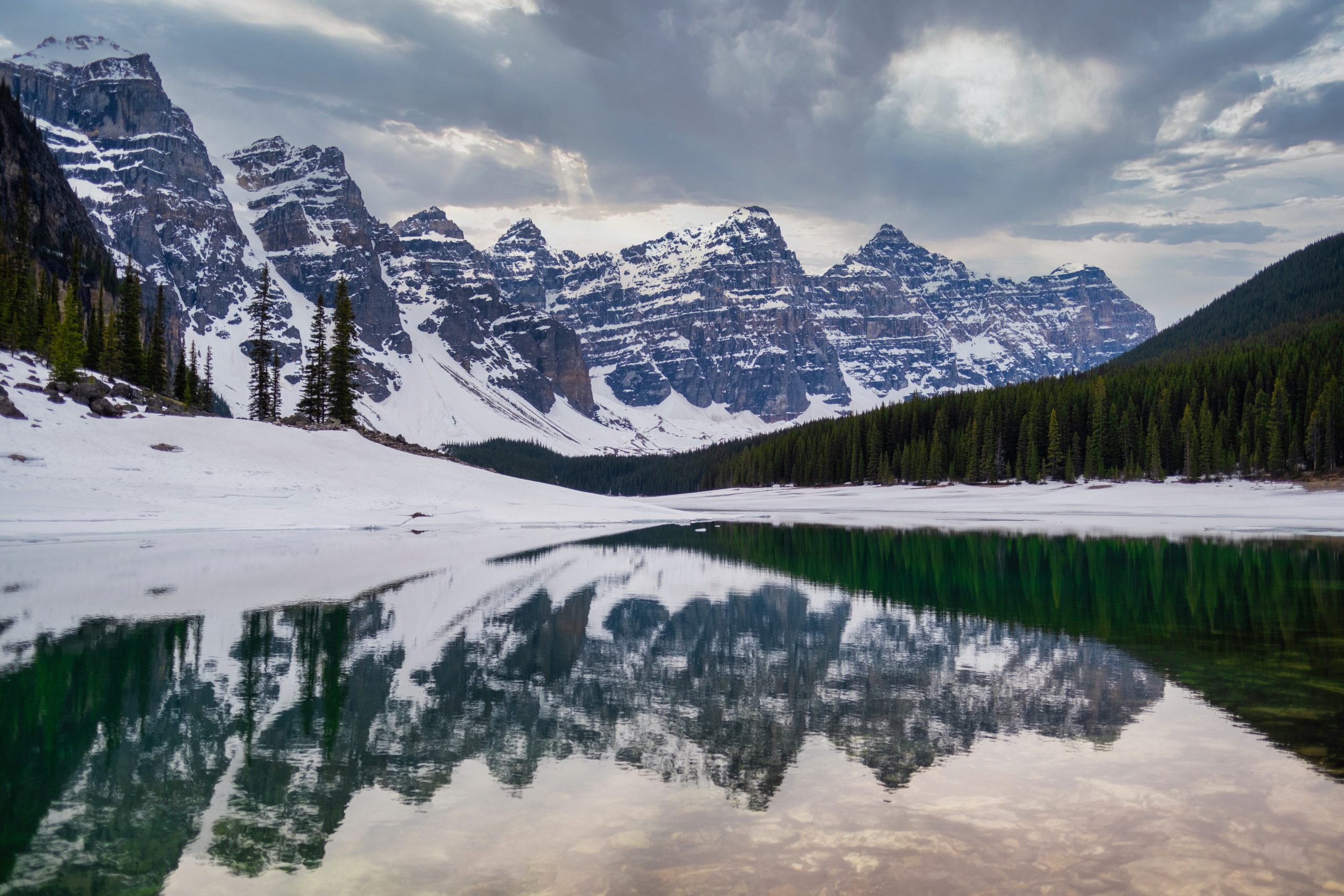 Moraine Lake in May