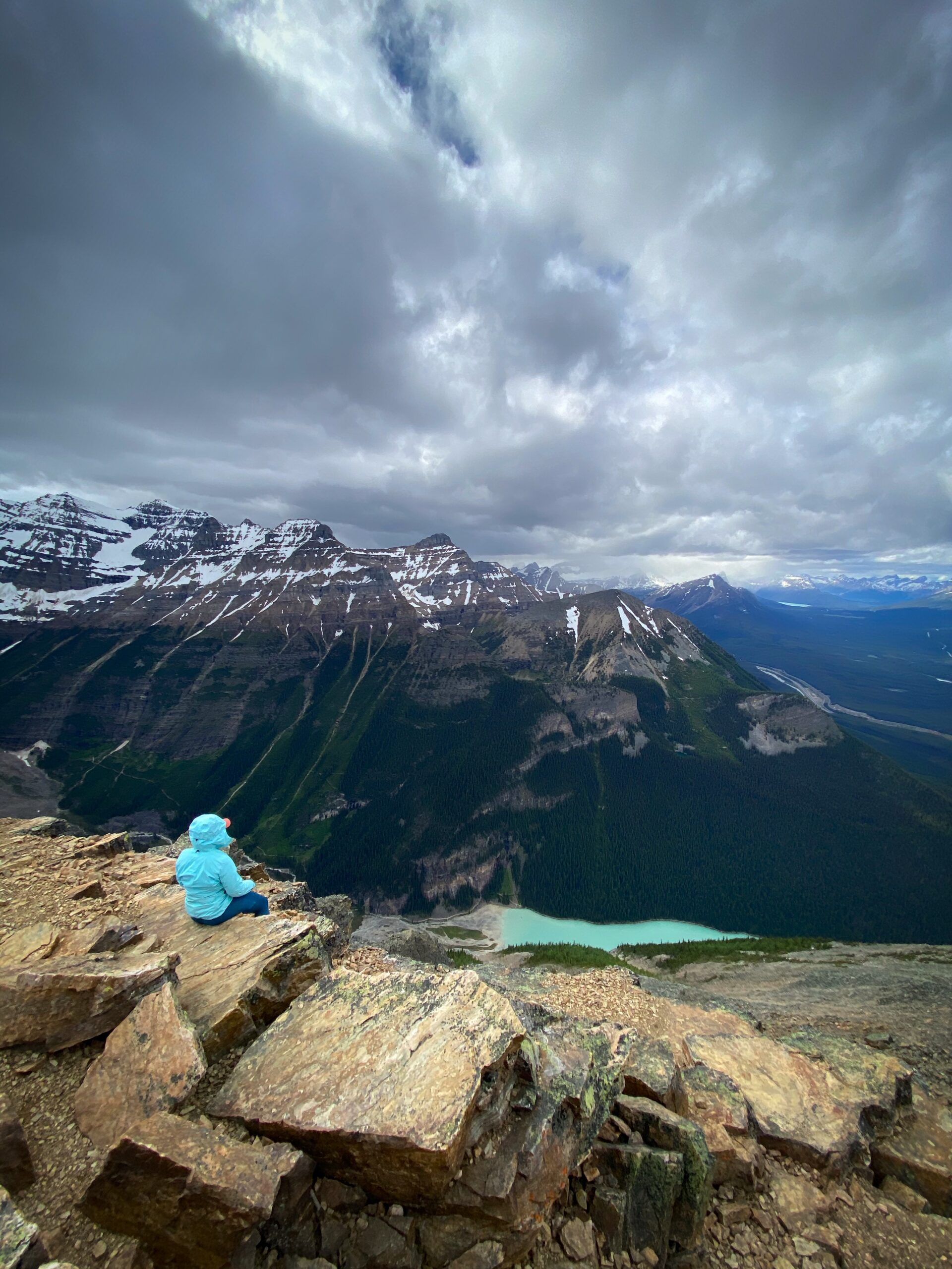 Natasha on the summit of Mount Fairview