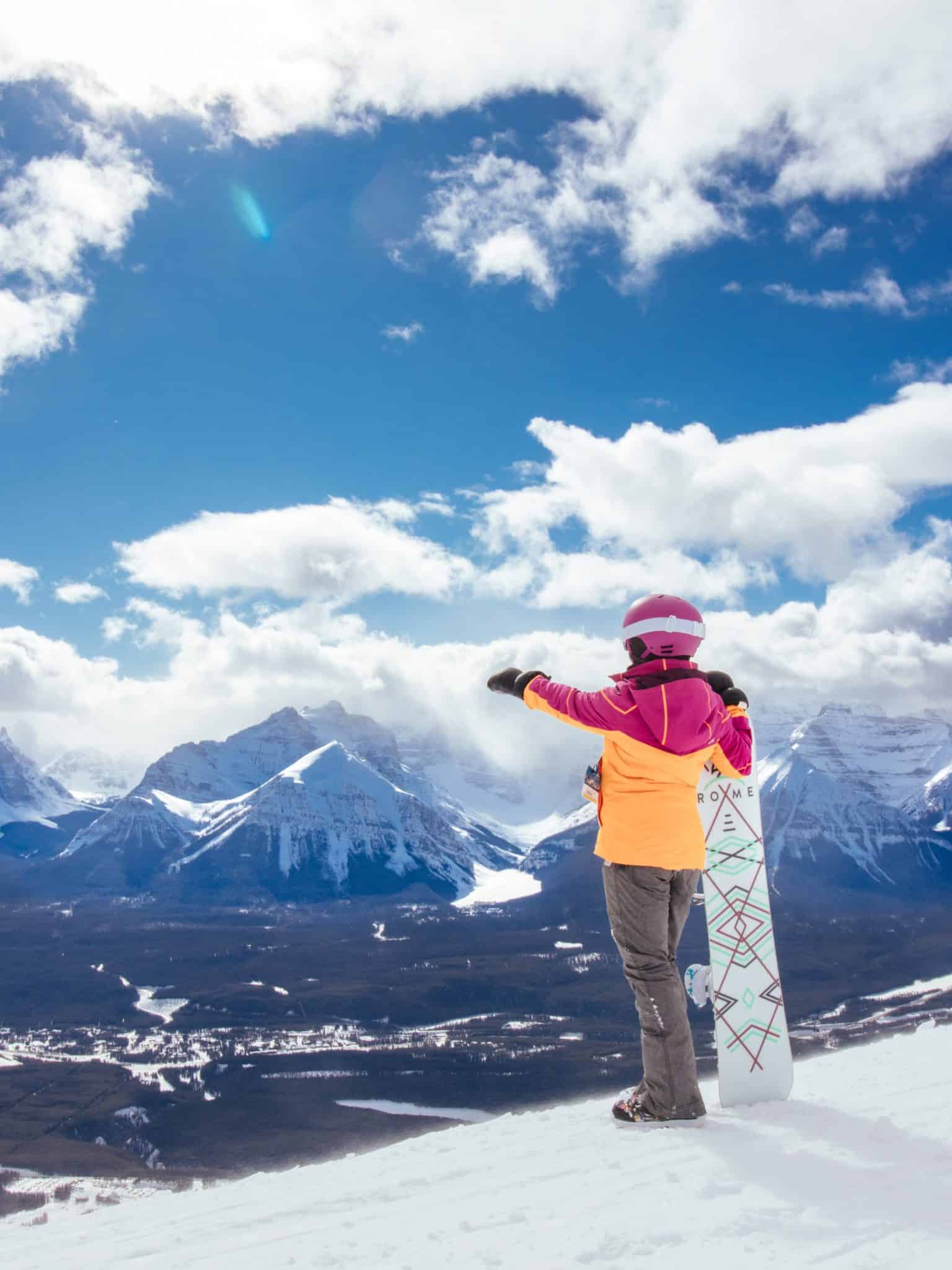 on top of lake louise ski resort