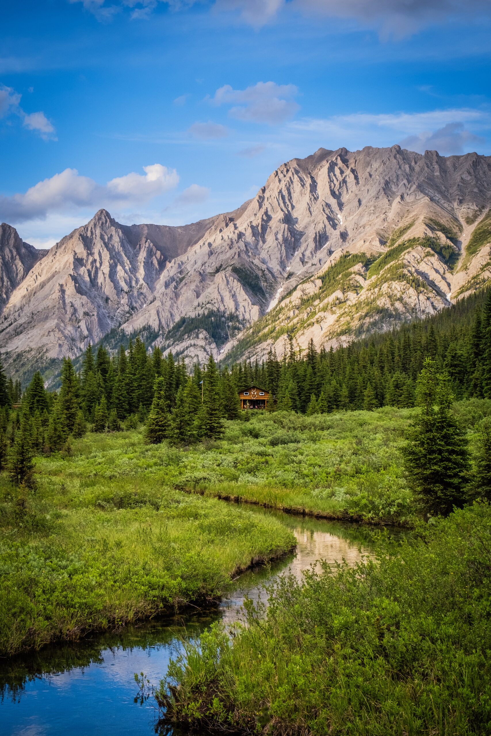 The Sundance Creek Winds Through Sundance Valley In Front Of Halfway Lodge