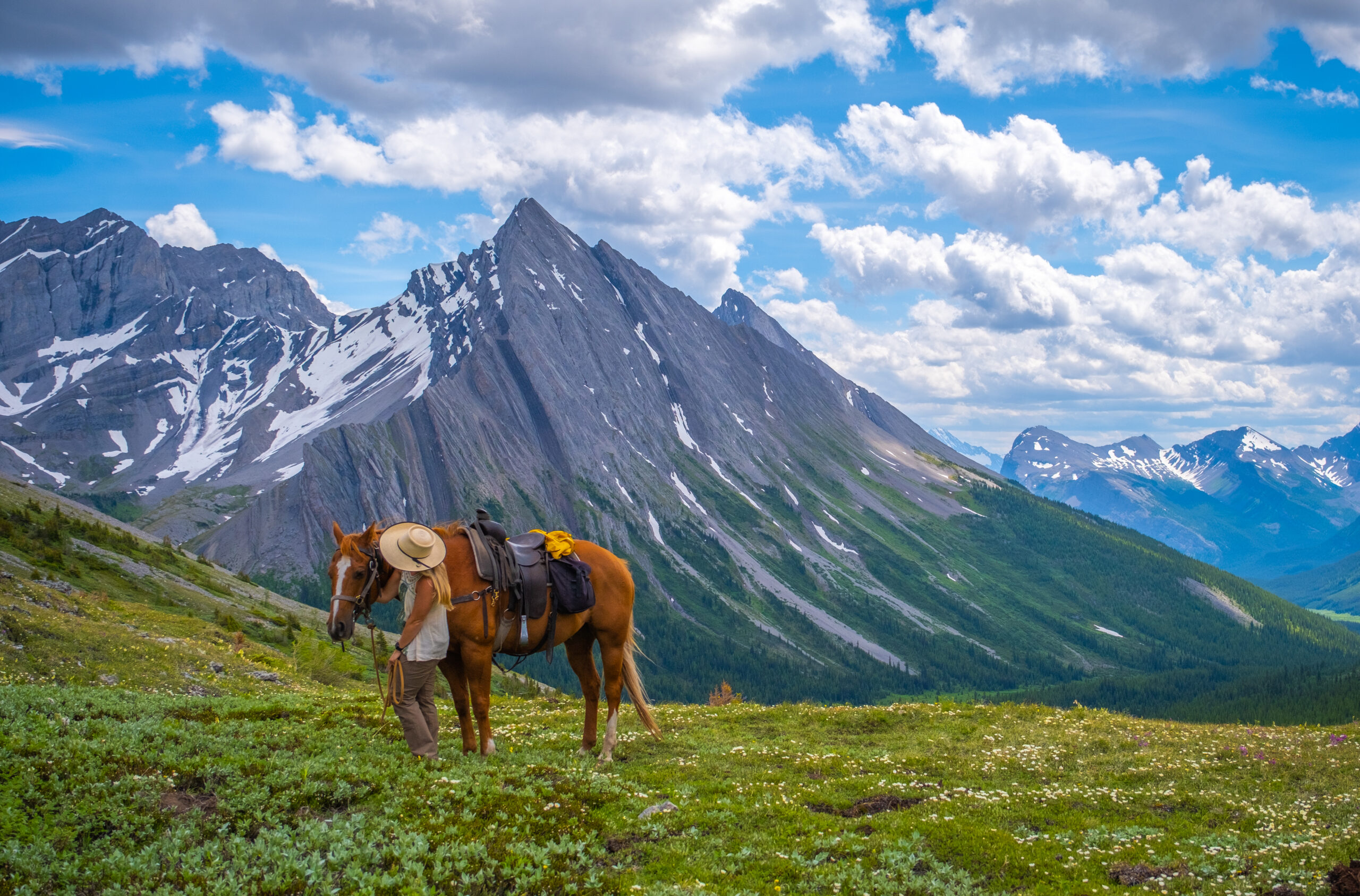 natasha on tour with Banff Trail Riders