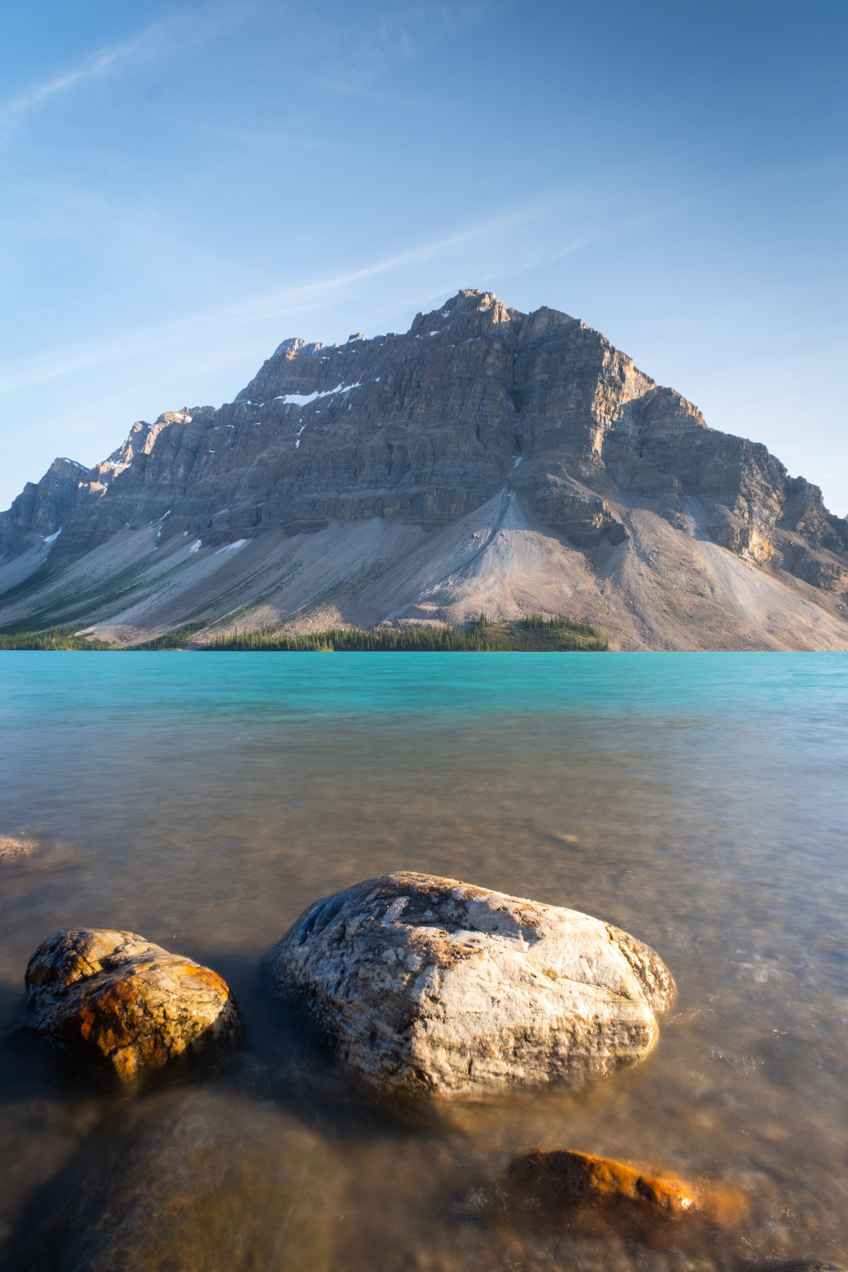 bow lake in summer