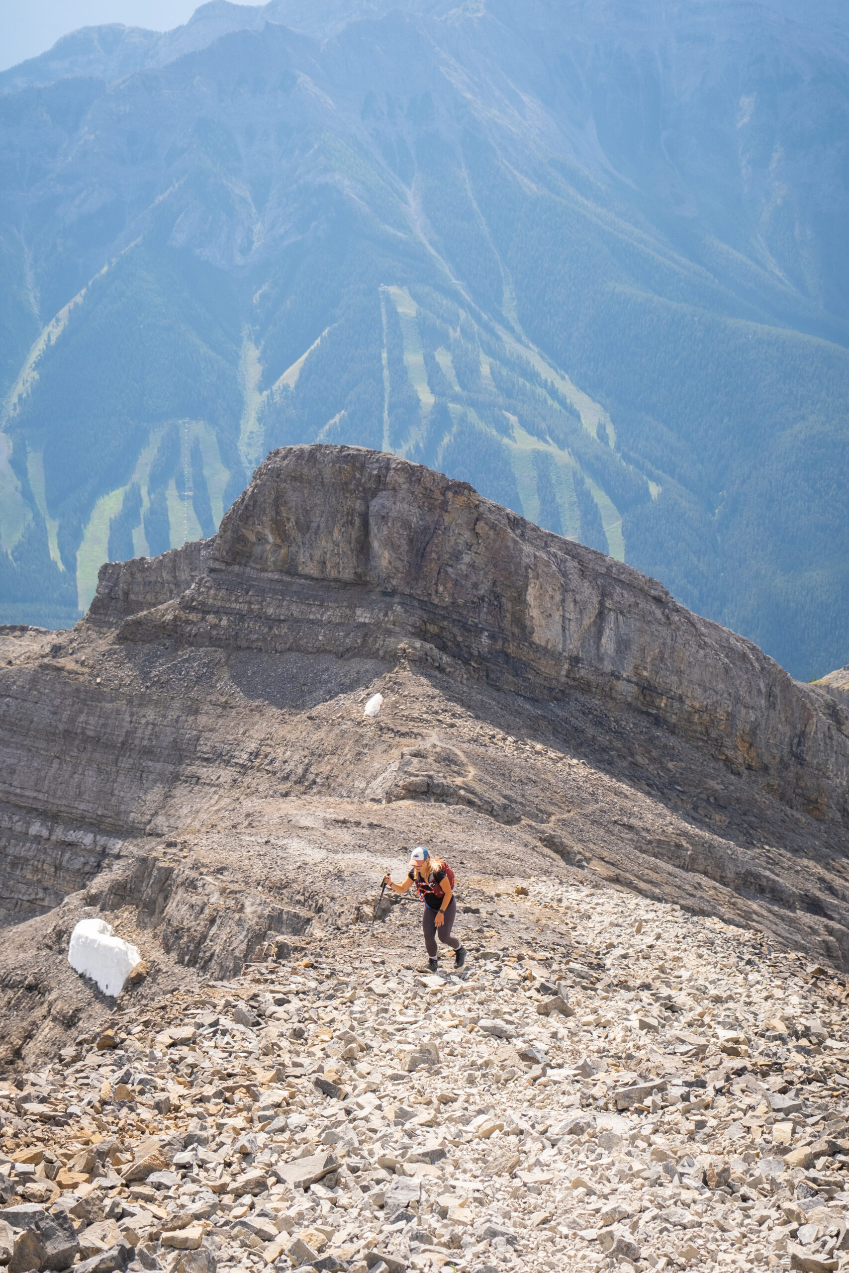 Final push to the summit of Cascade Mountain