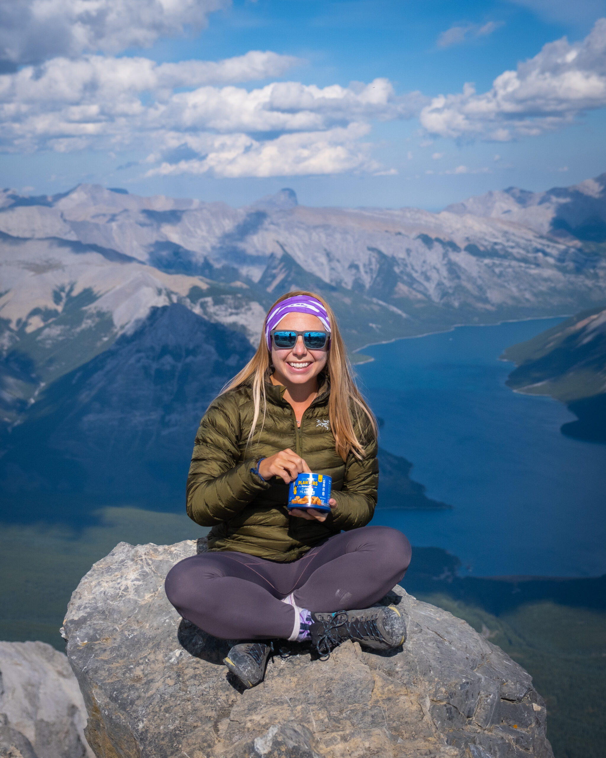 Snacking on the summit Cascade Mountain