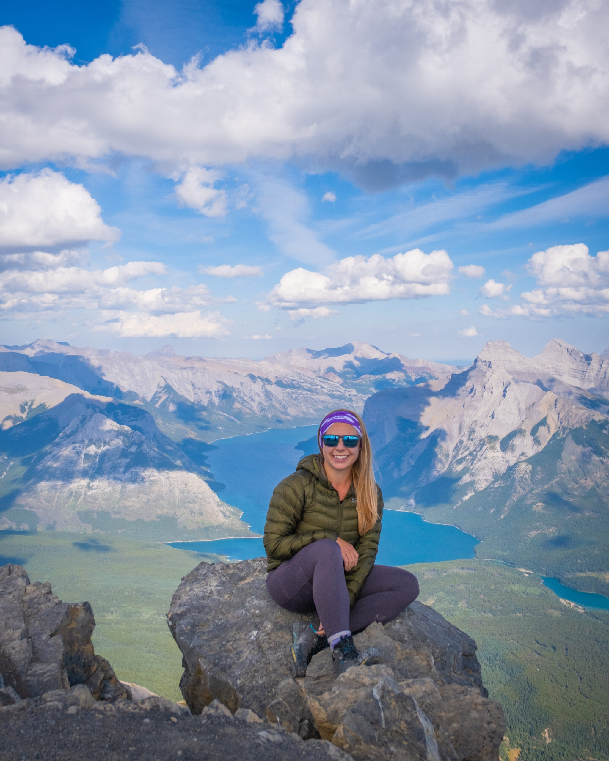 Natasha Alden on top of Cascade Mountain summit