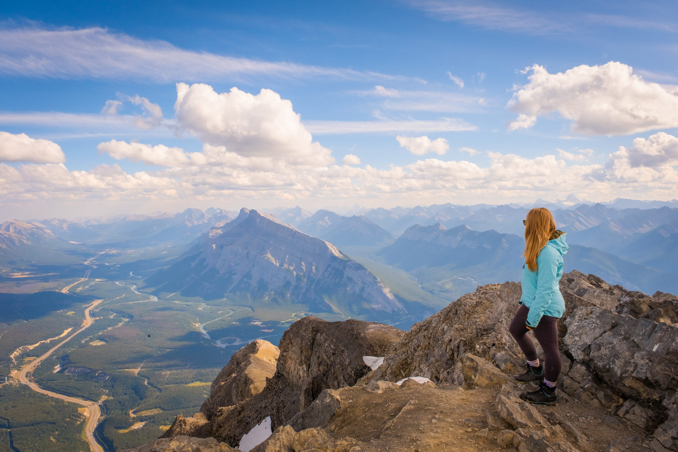 Views over Mount Rundle from the summit of Cascade