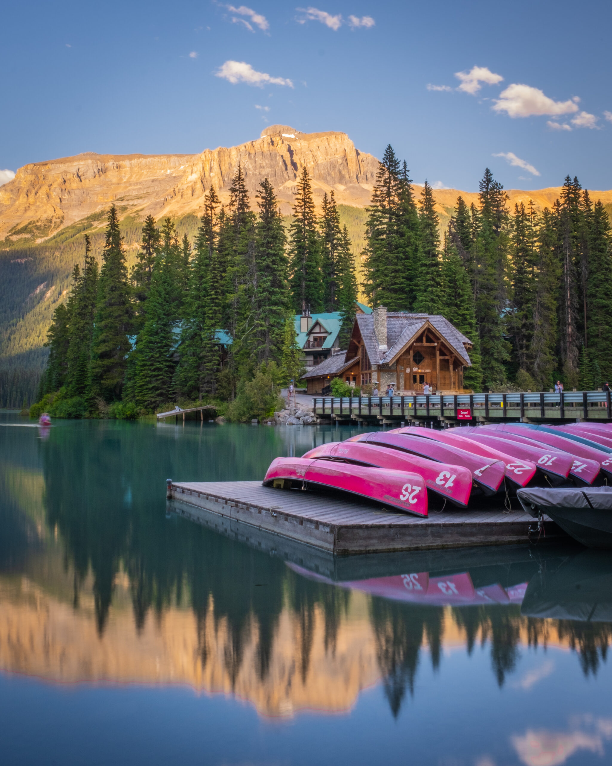 The Canoes Along Emerald Lake