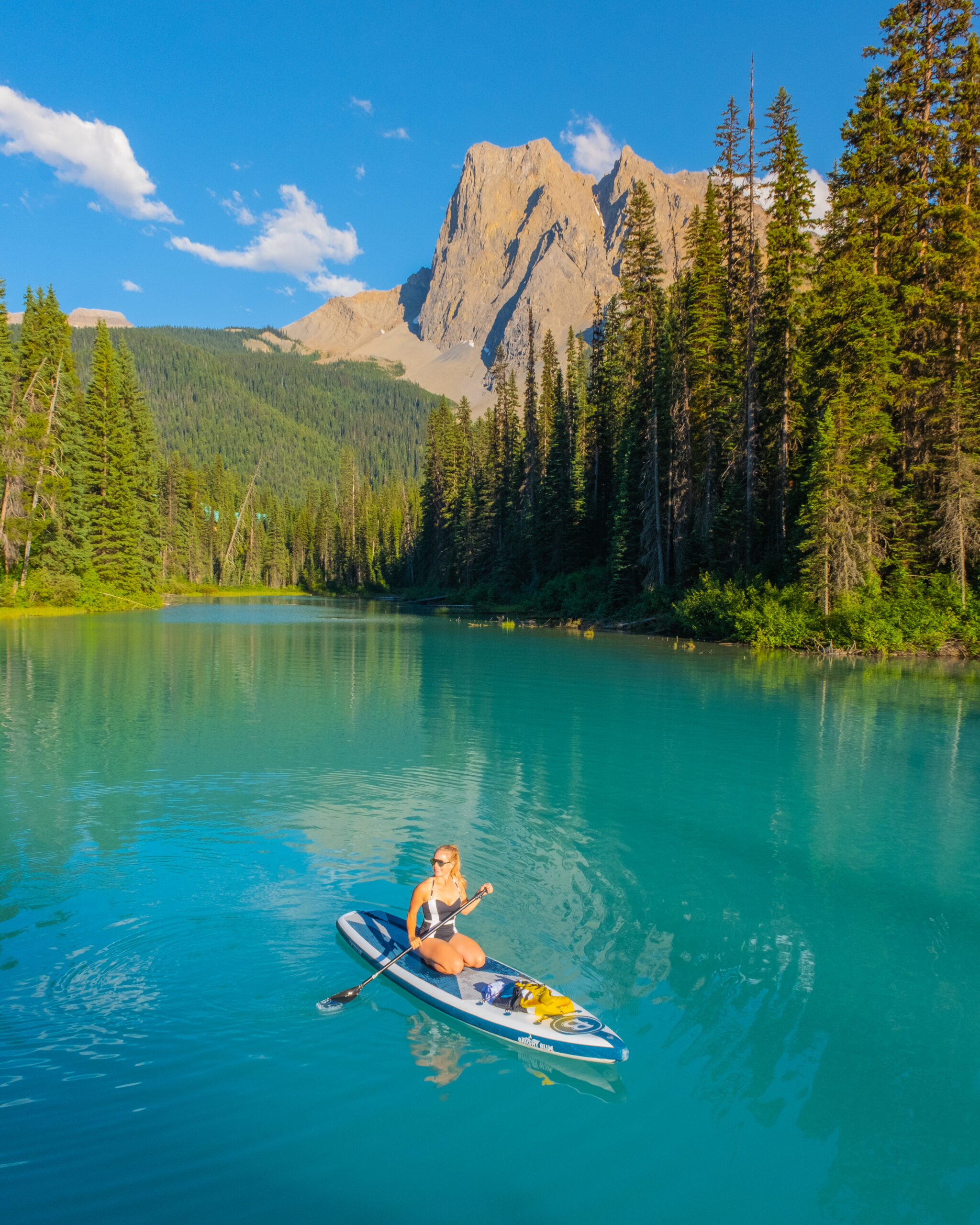 paddleboarding at Emerald Lake