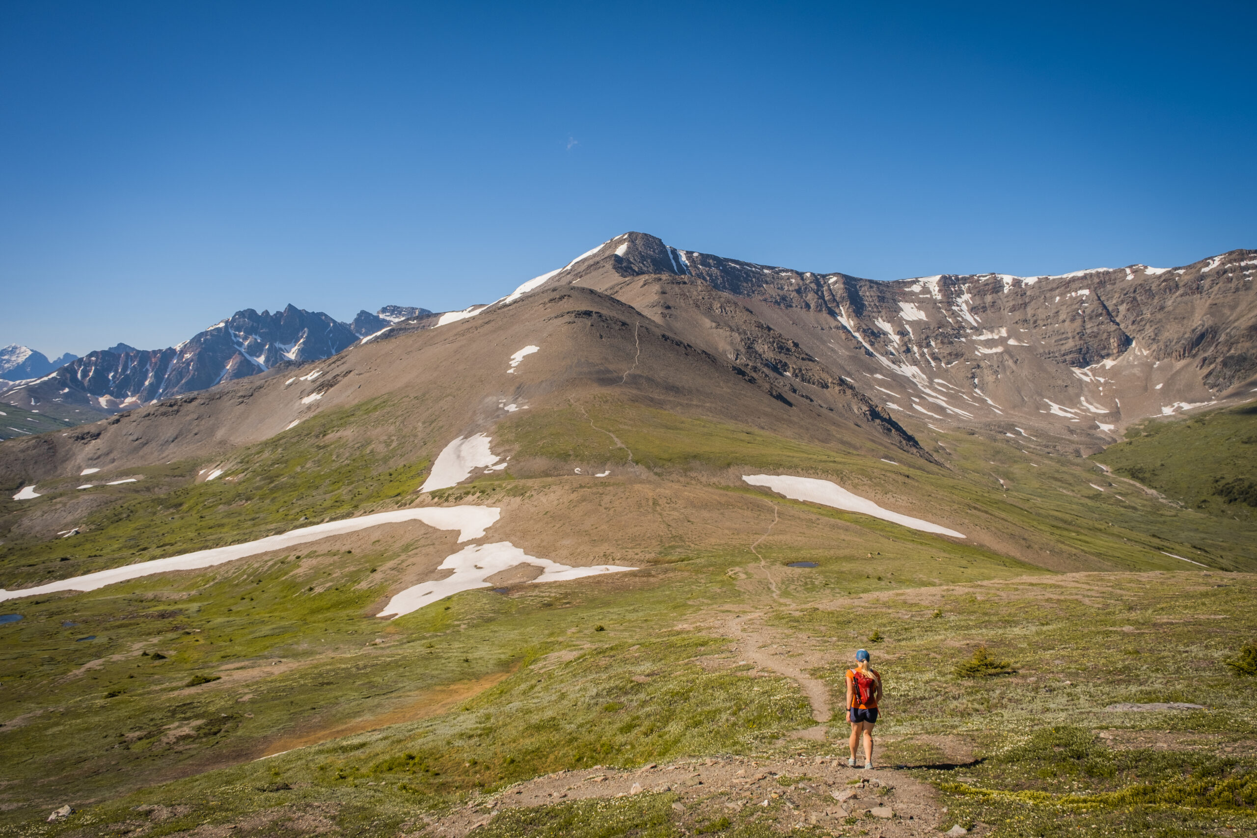 Natasha Hiking Towards Indian Ridge From Jasper Skytram