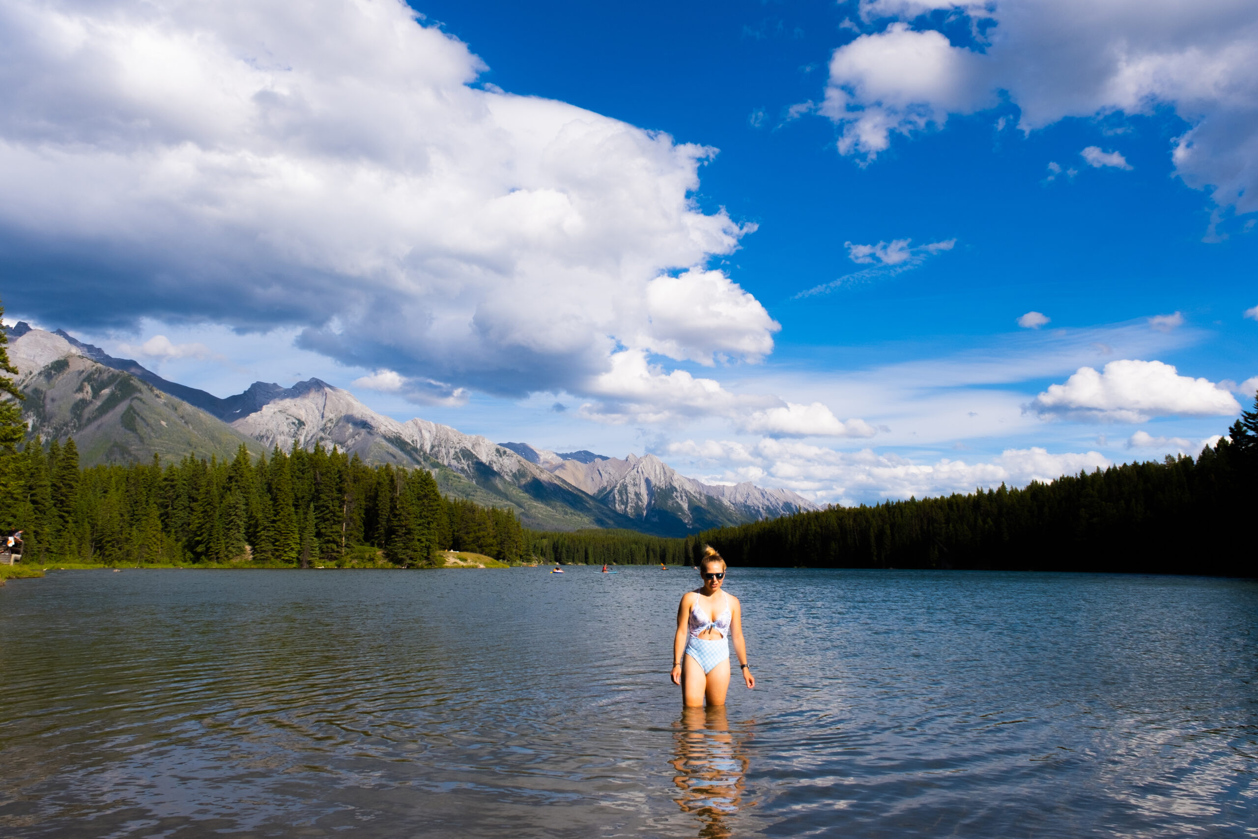 Natasha Swimming In Johnson Lake In Summer