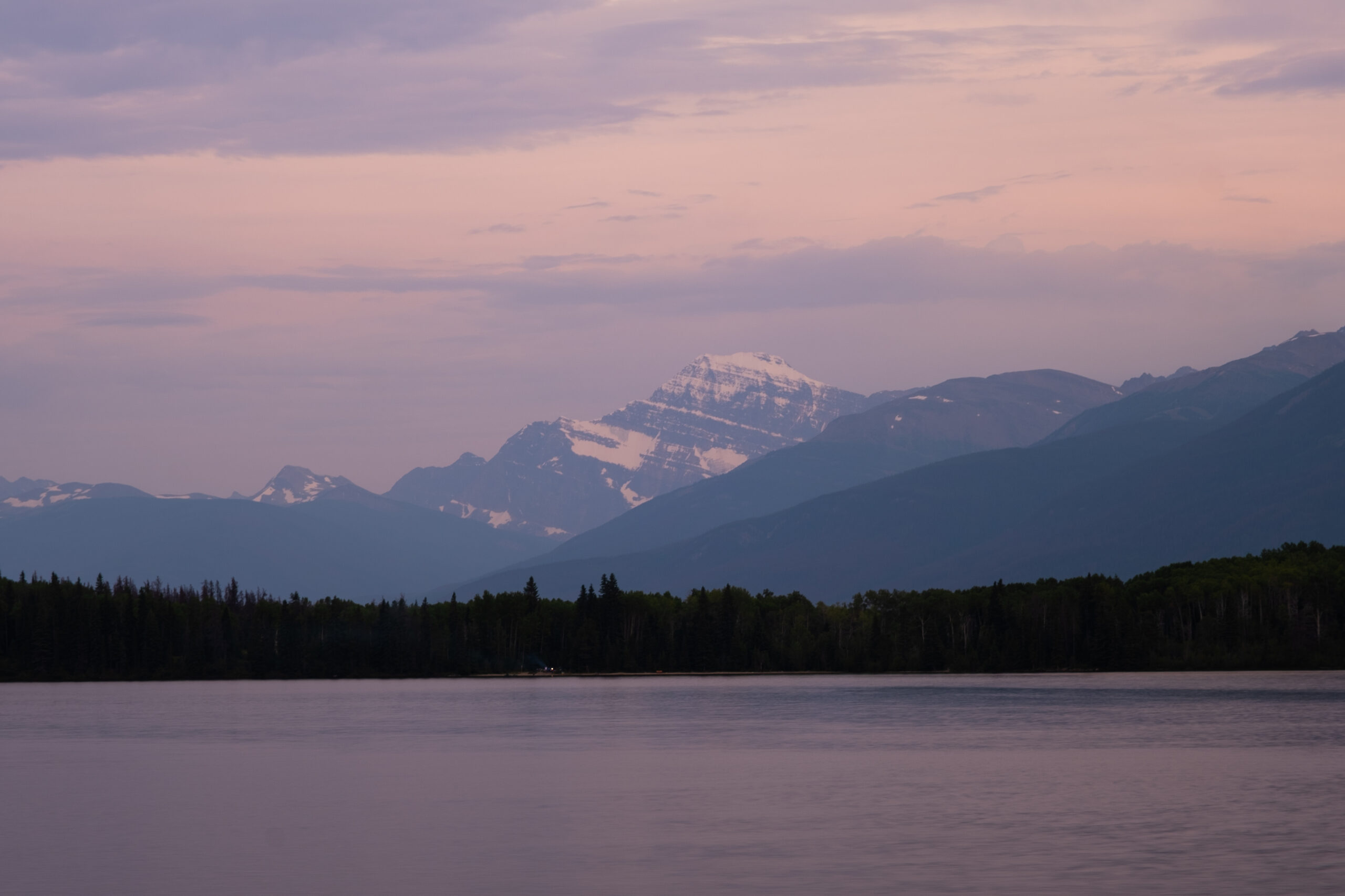 Mount Edith Cavell from Pyramid Island