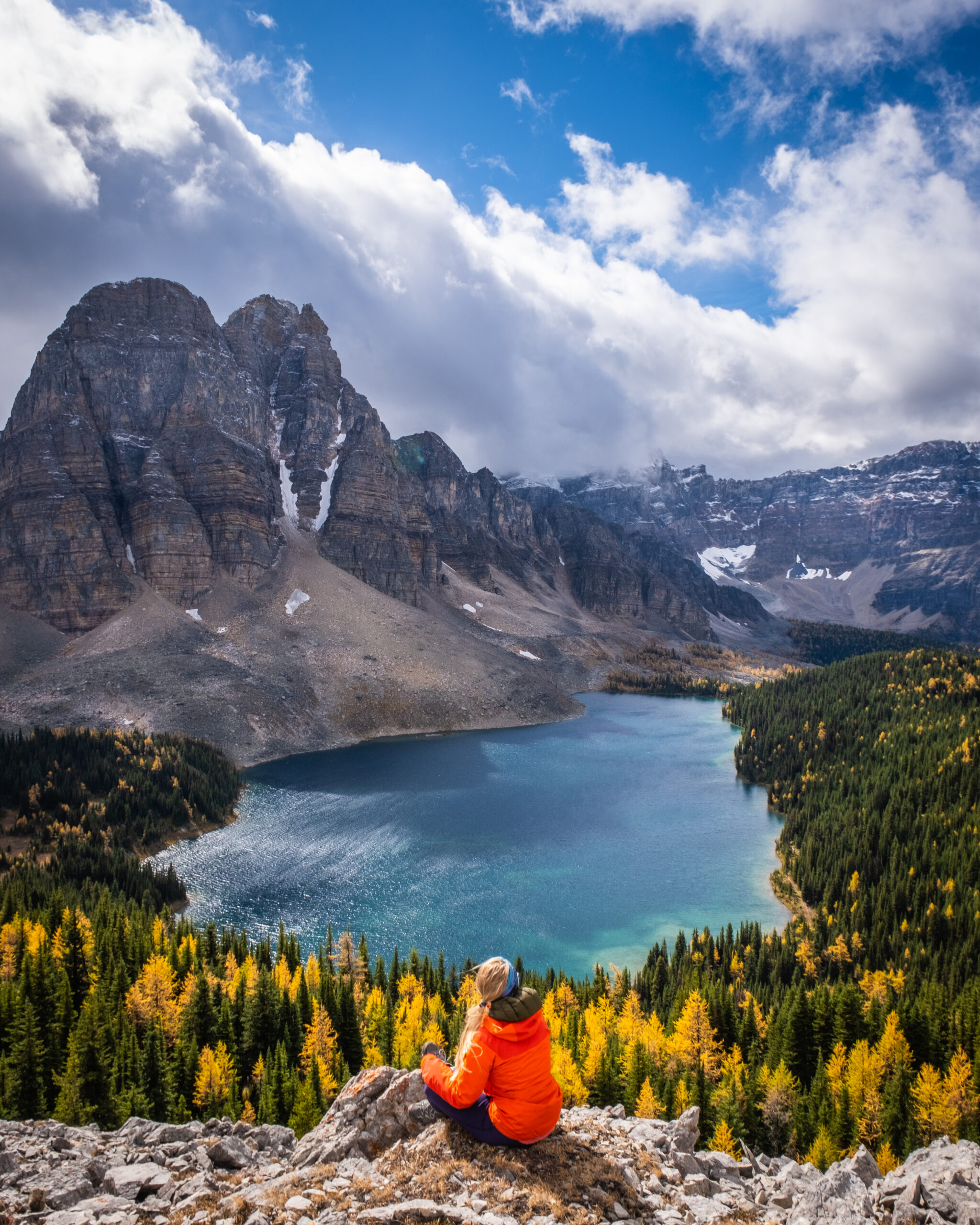 overlooking sunburst lake