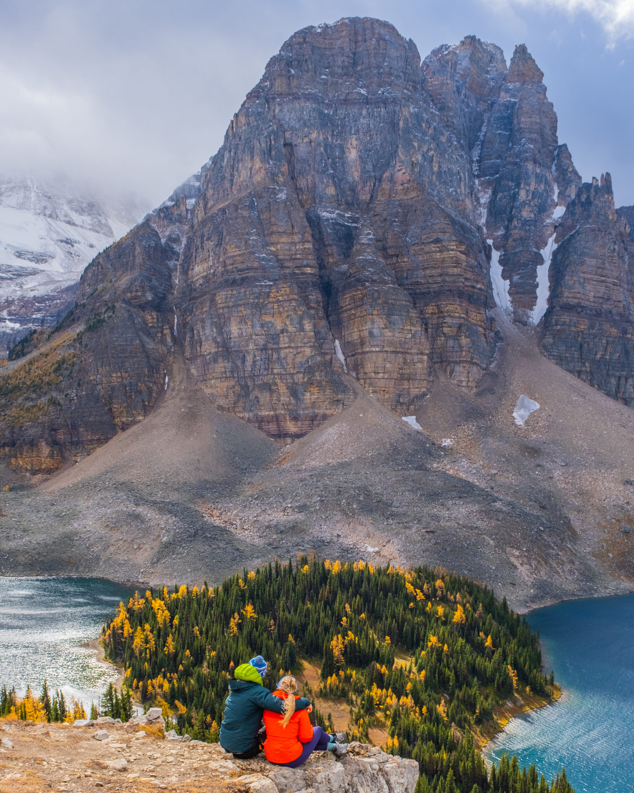 overlooking sunburst lake