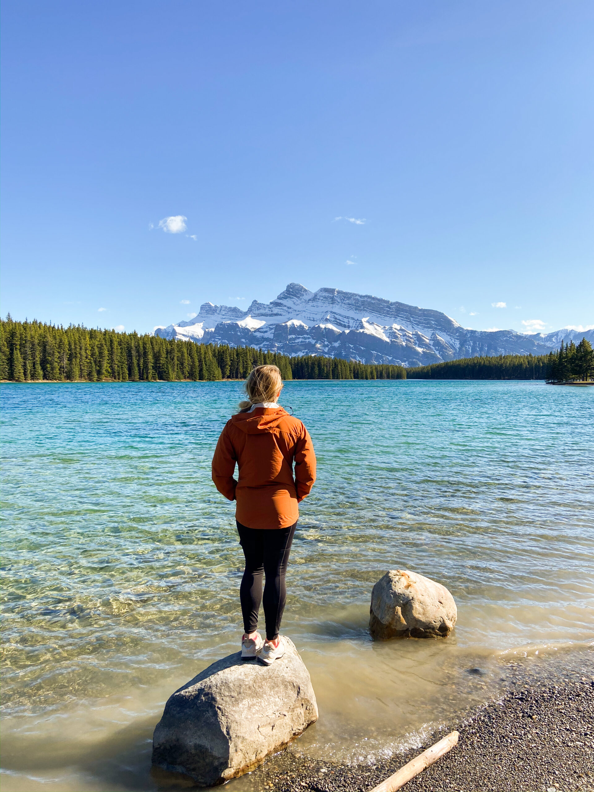 Natasha at Two Jack Lake in May