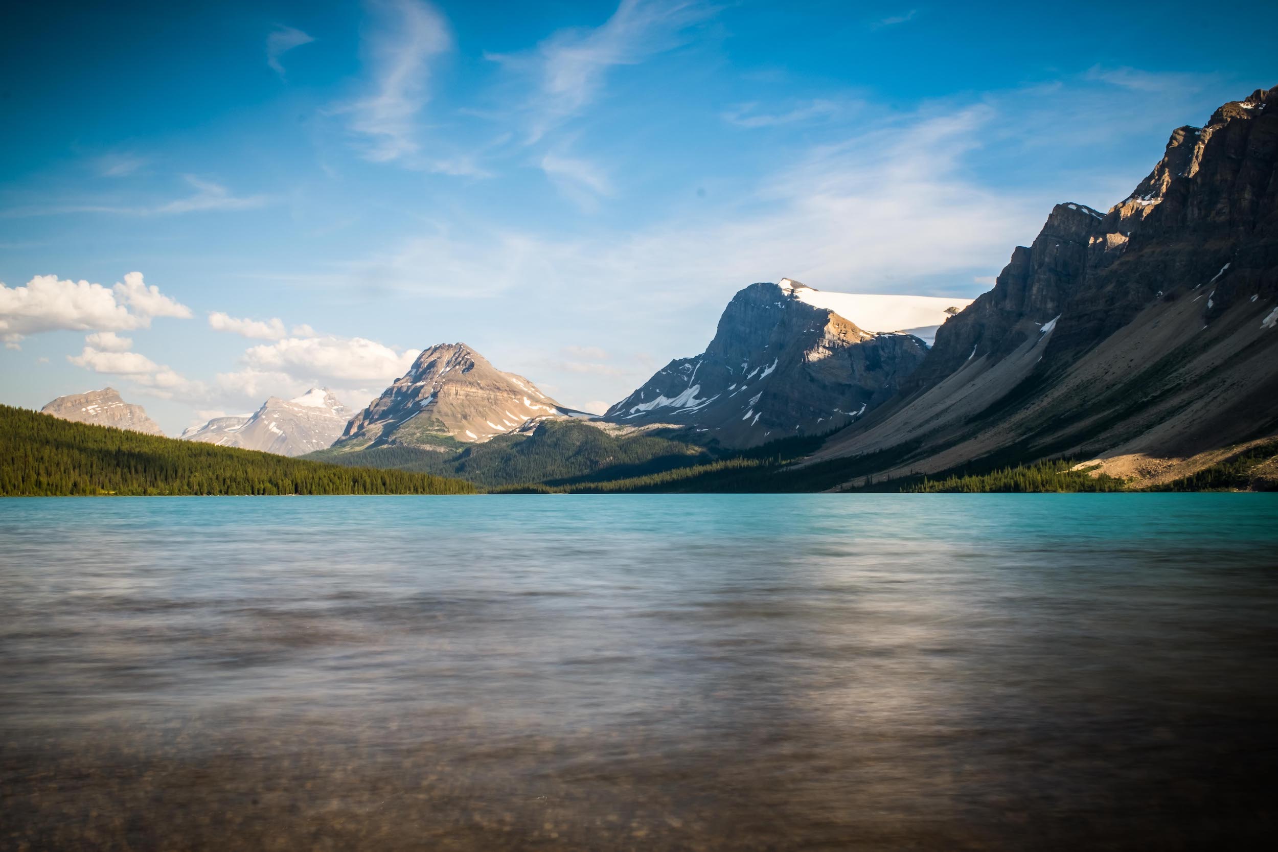 Bow Lake Towards Bow Peak