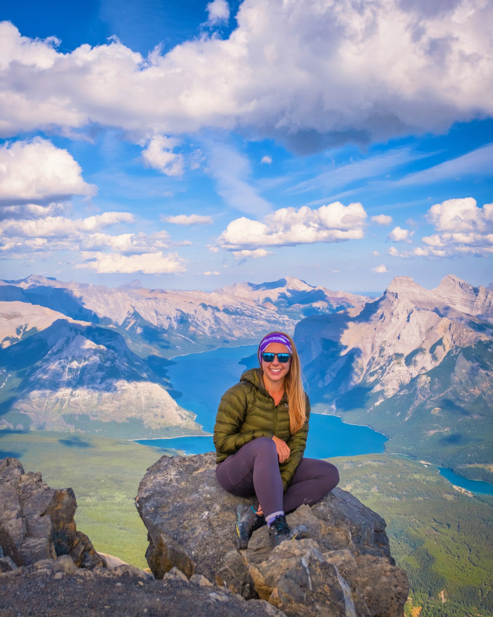 At the summit of Cascade Mountain