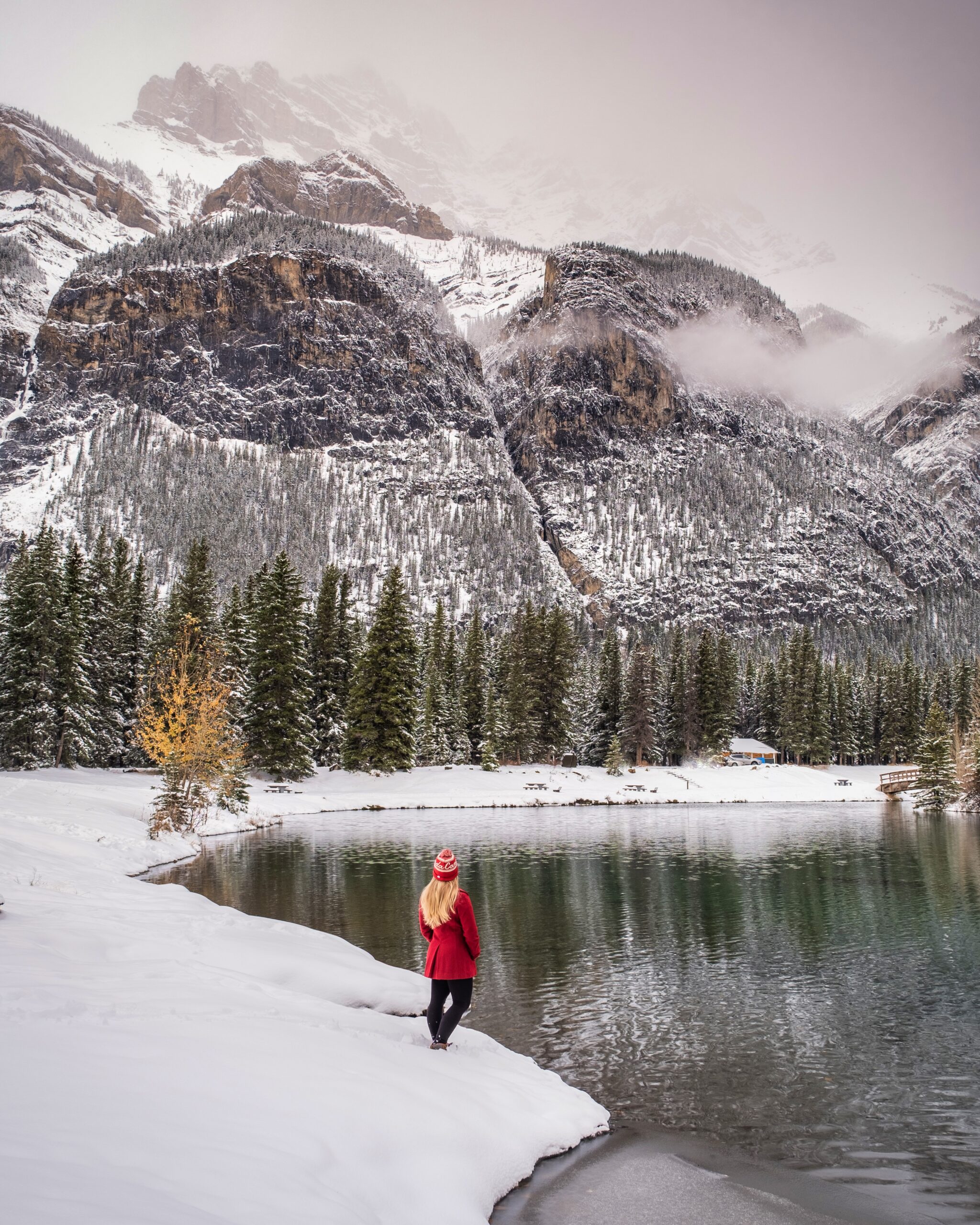 cascade ponds in winter