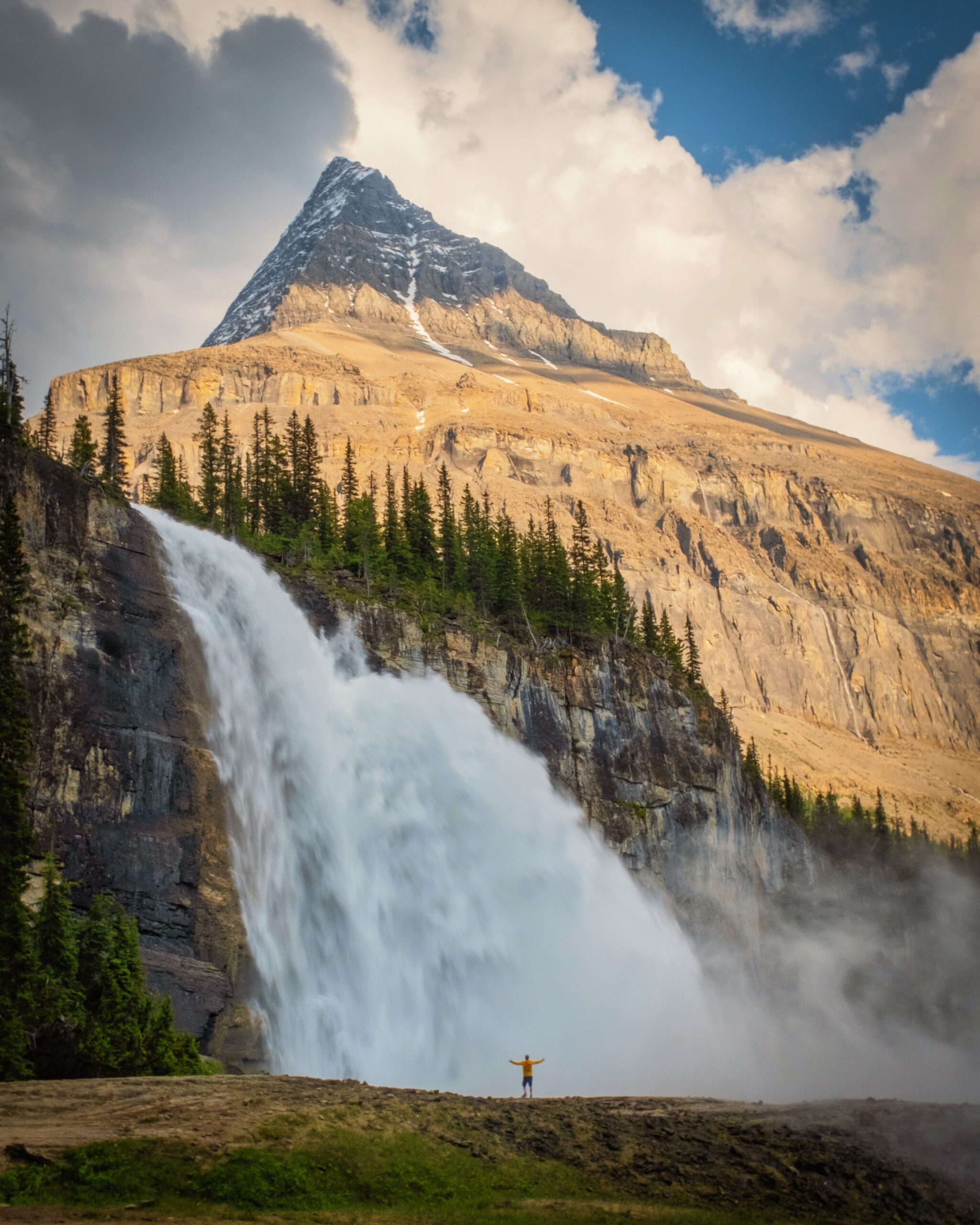 Berg Lake Trail - Emperor Falls - best bc waterfalls