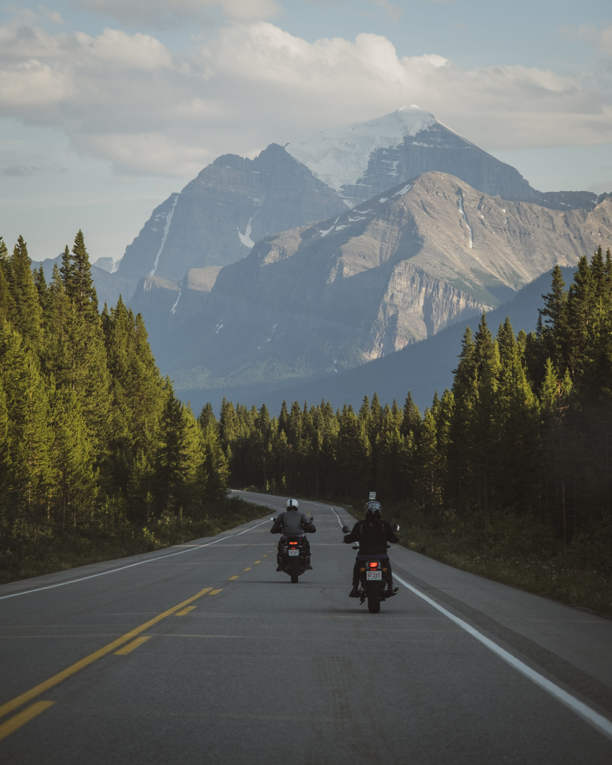 Motorcycles on the Icefields PArkway