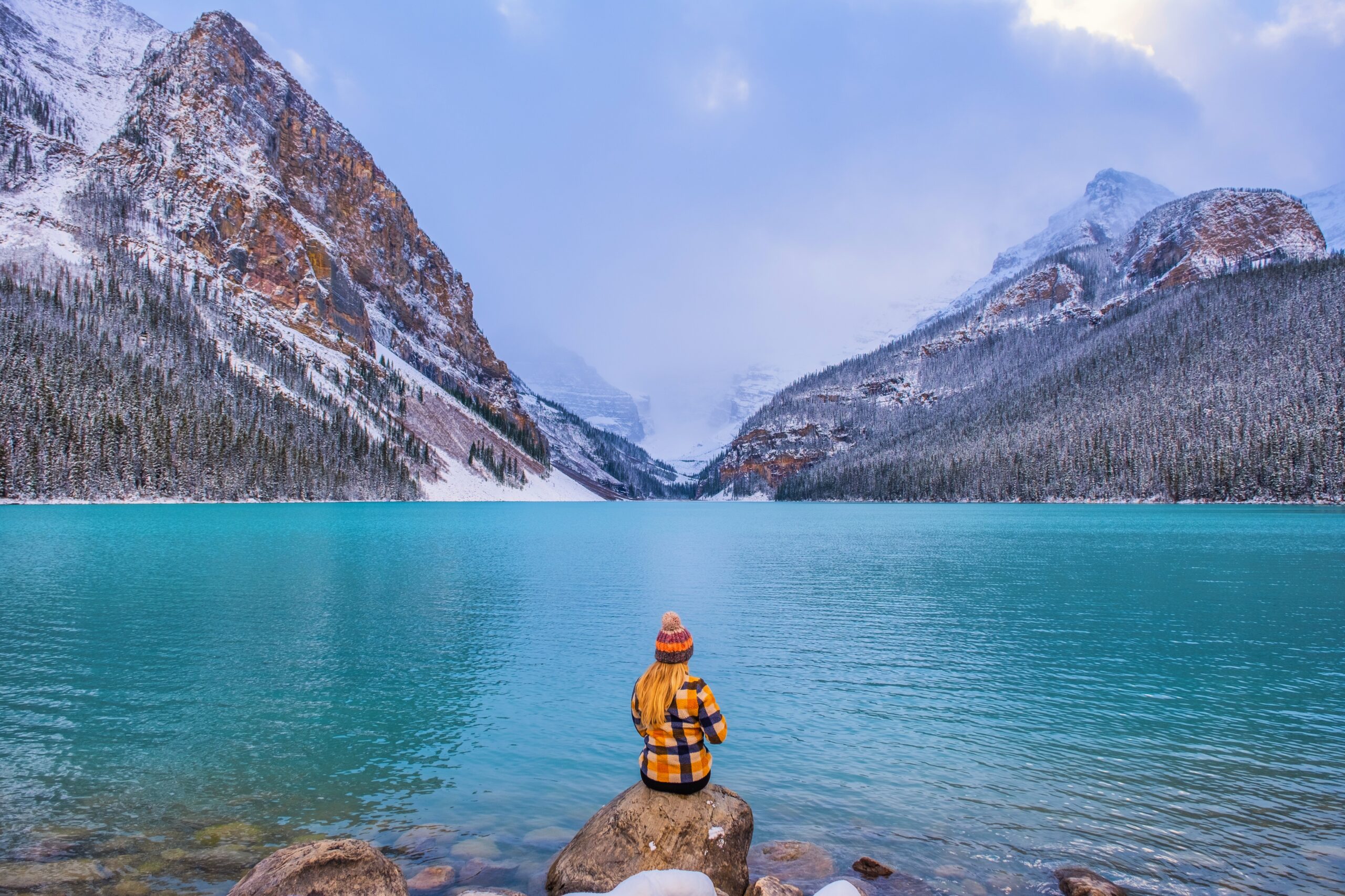 Lake Louise in Mid - October - before it freezes